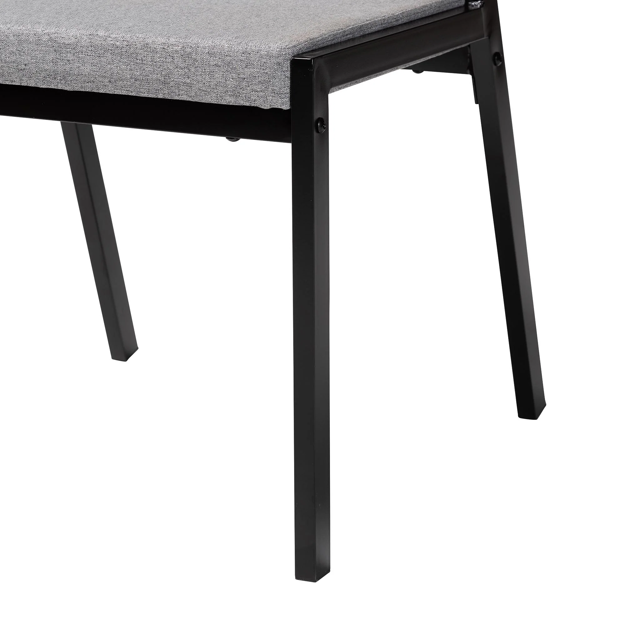 Baxton Studio Revelin Industrial Grey Fabric and Metal Dining Set - Image 9