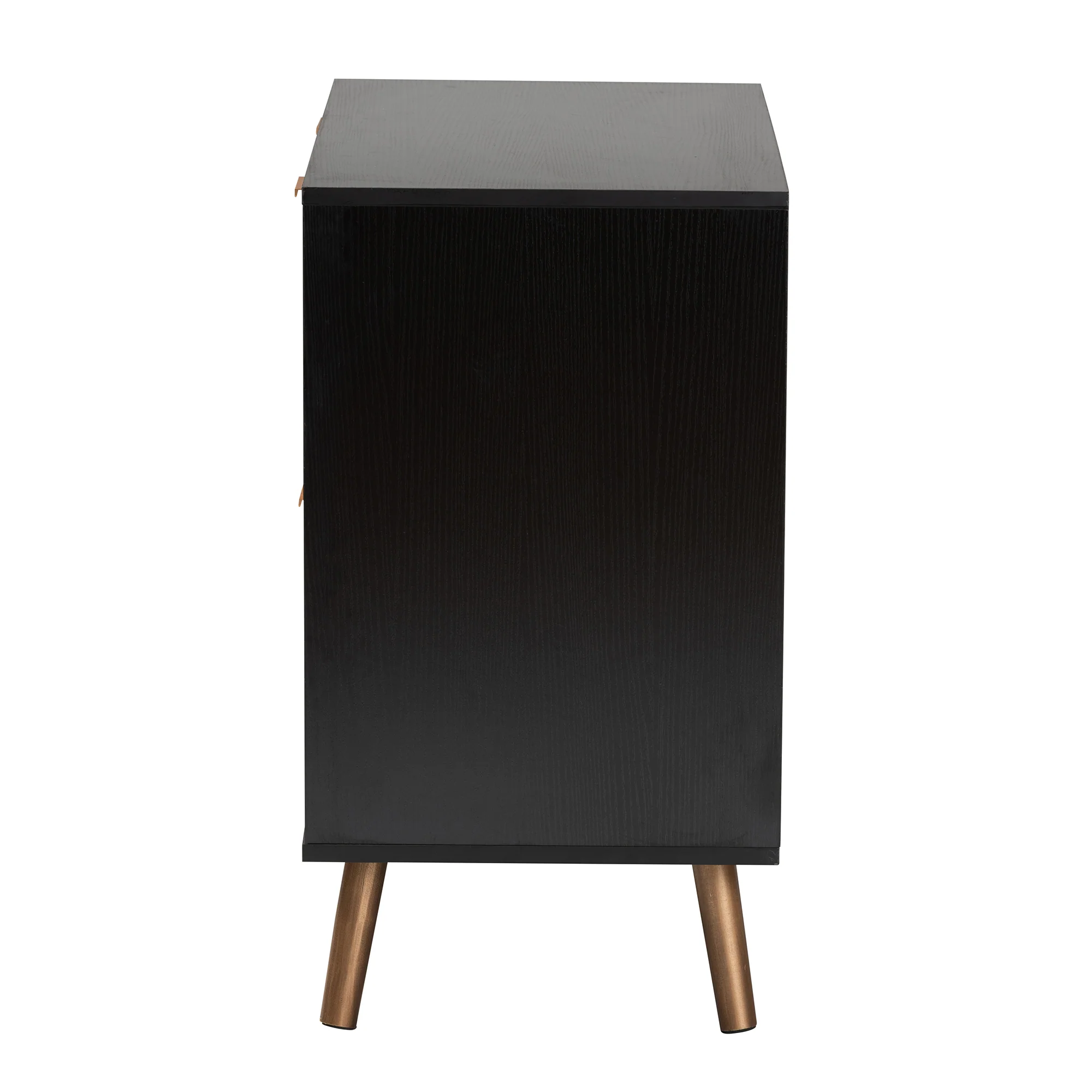 Baxton Studio Richardson Mid-Century Transitional Two-Tone Black and Natural Brown Finished Wood 2-Drawer Storage Cabinet - Image 5