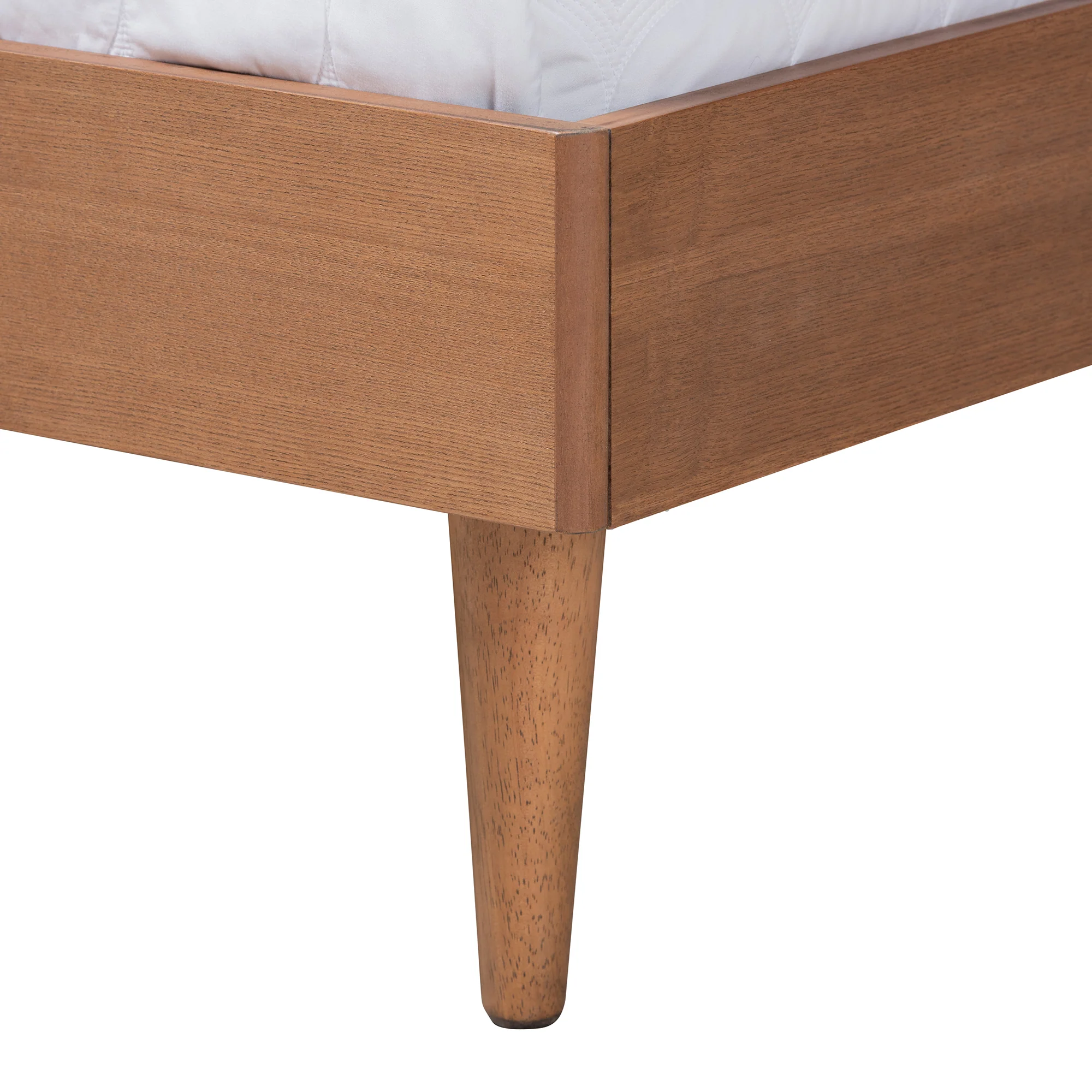 Baxton Studio Rina Mid-Century Modern Ash Walnut Finished Wood 3-Piece King Size Bedroom Set with Synthetic Rattan - Image 10