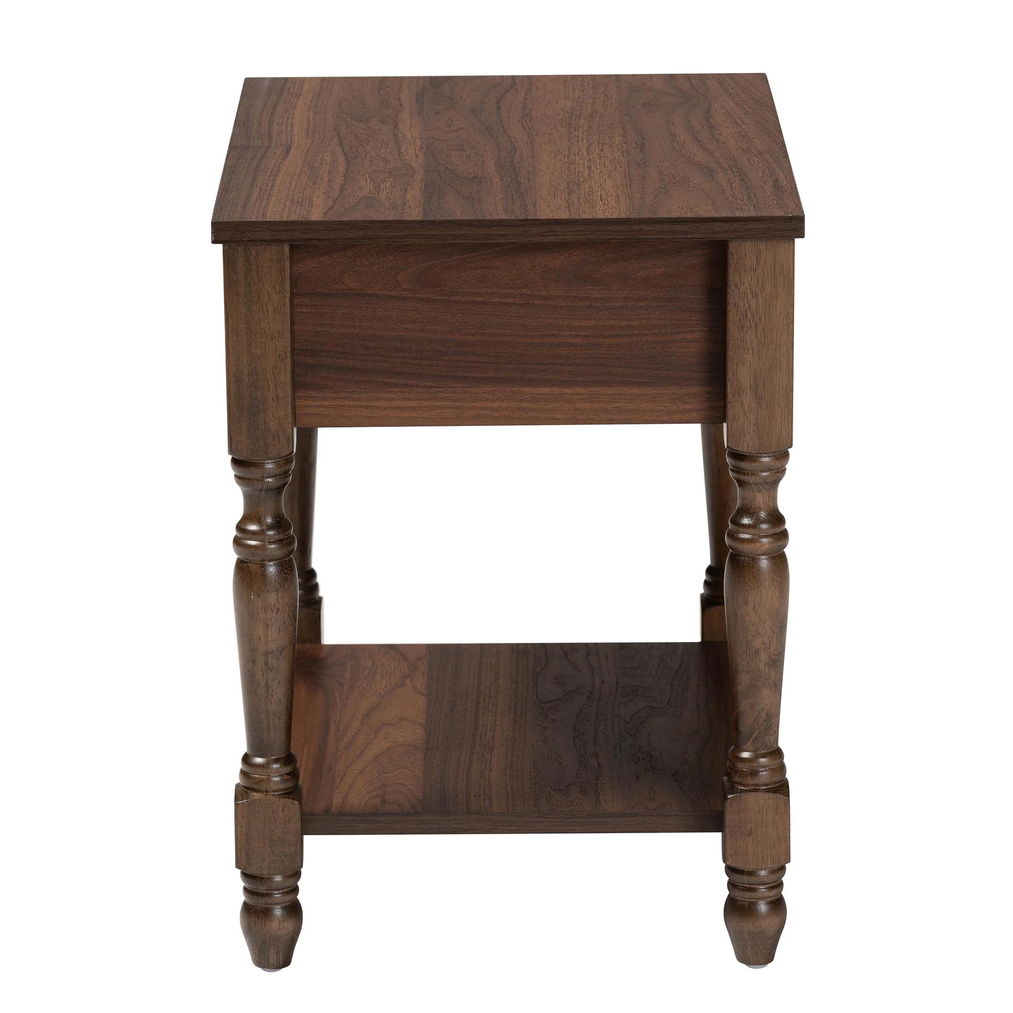 Baxton Studio Roden Transitional Dark Brown Nightstand with Rattan - Image 8