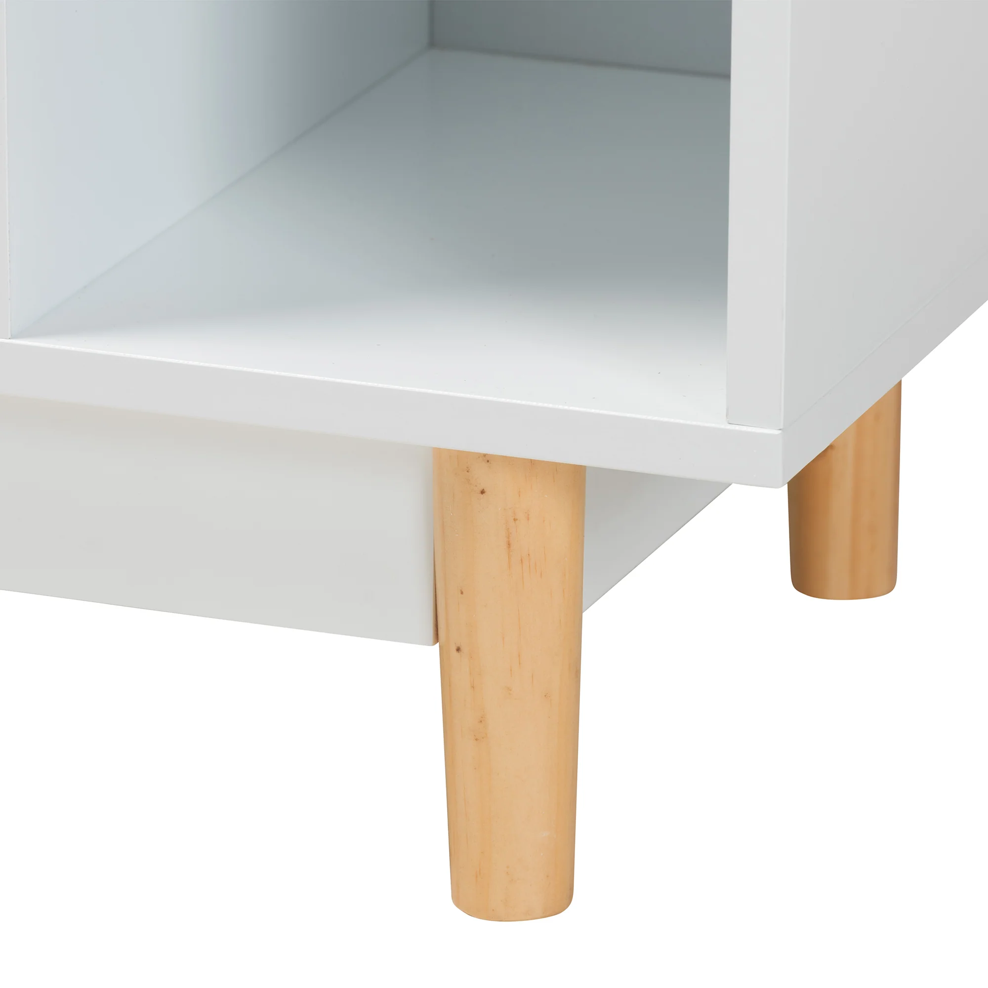 Baxton Studio Russell Mid-Century Modern Two-Tone White and Oak Brown Finished Wood 2-Door Sideboard - Image 7