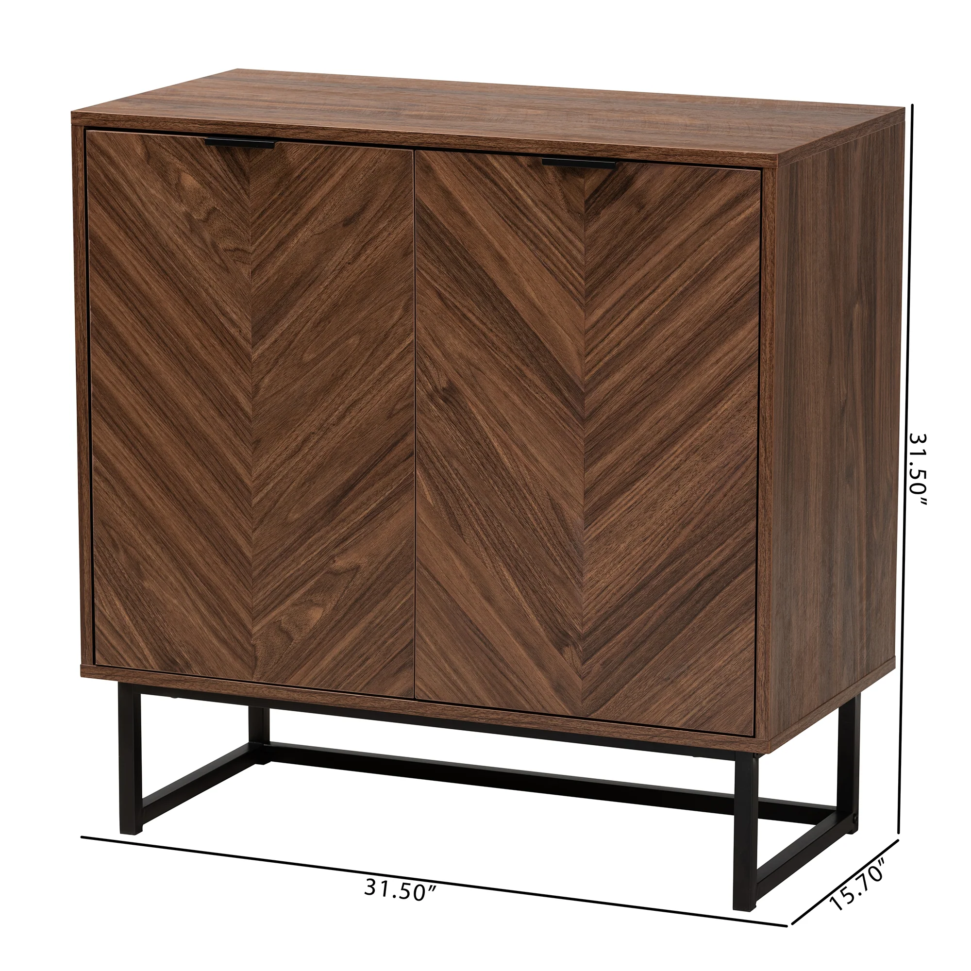 Baxton Studio Sadia Modern Walnut Brown Finished Wood Storage Cabinet - Image 10