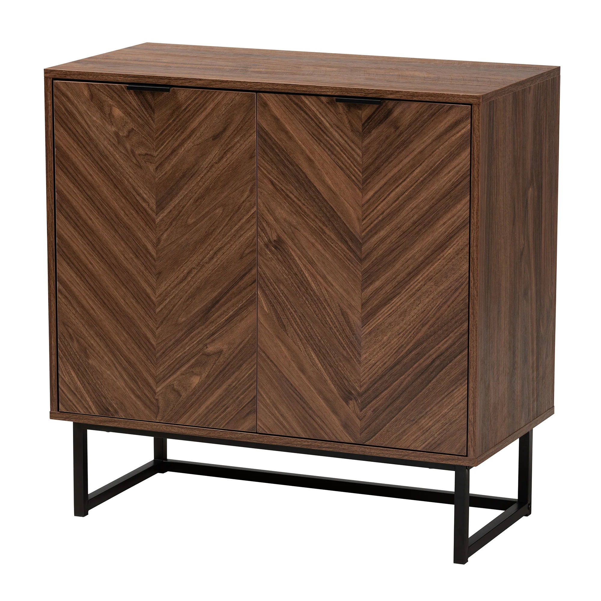 Baxton Studio Sadia Modern Walnut Brown Finished Wood Storage Cabinet - Image 2