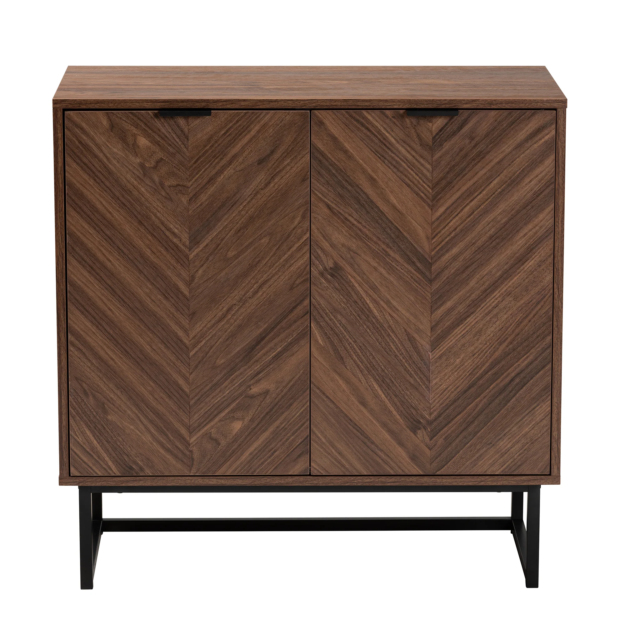 Baxton Studio Sadia Modern Walnut Brown Finished Wood Storage Cabinet - Image 4