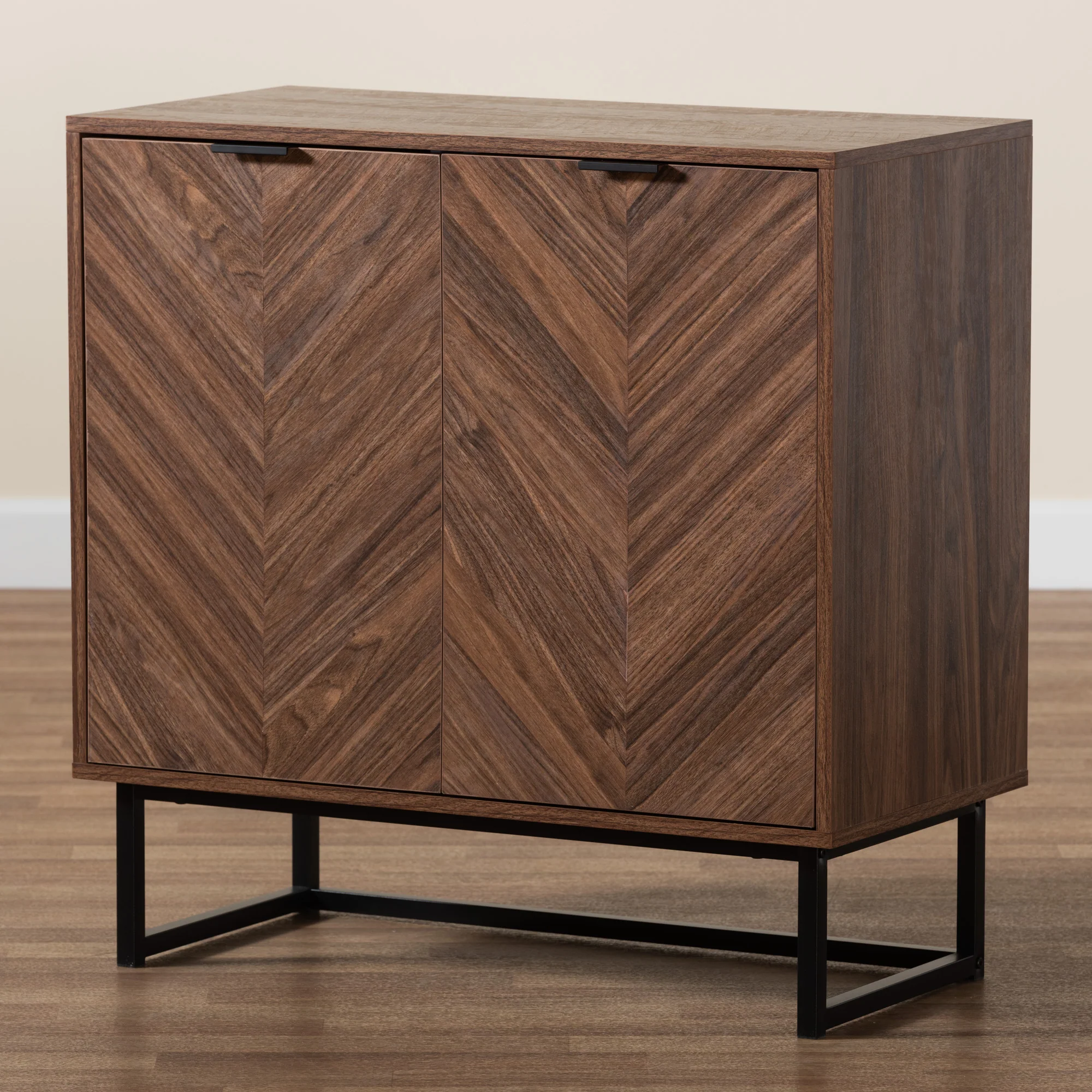 Baxton Studio Sadia Modern Walnut Brown Finished Wood Storage Cabinet - Image 9