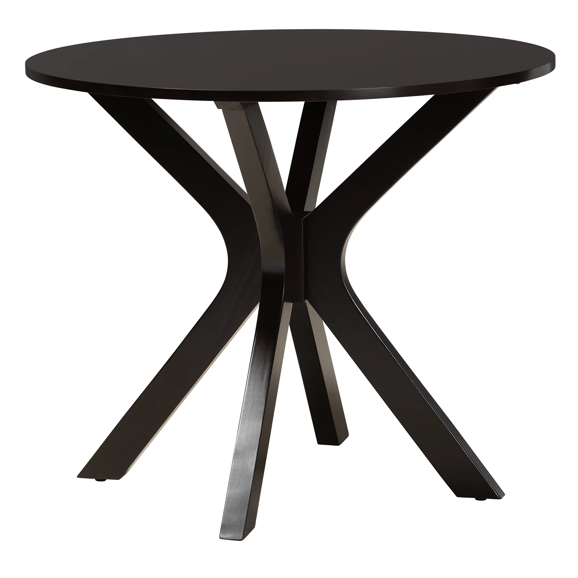 Baxton Studio Sanne Modern Beige Fabric and Espresso Brown Finished Wood 5-Piece Dining Set - Image 4