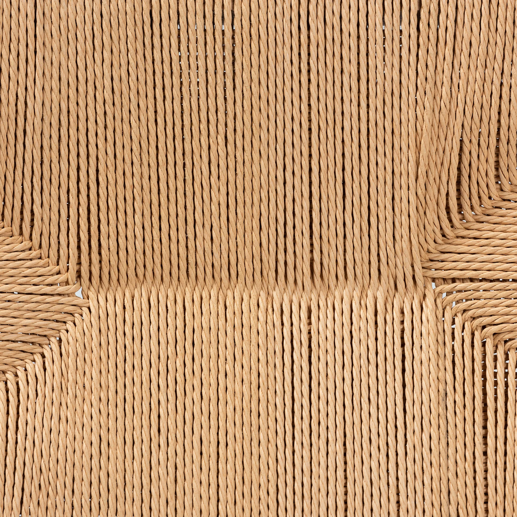 Baxton Studio Saura Mid-Century Modern Oak Brown Finished Wood and Hemp Dining Bench - Image 7