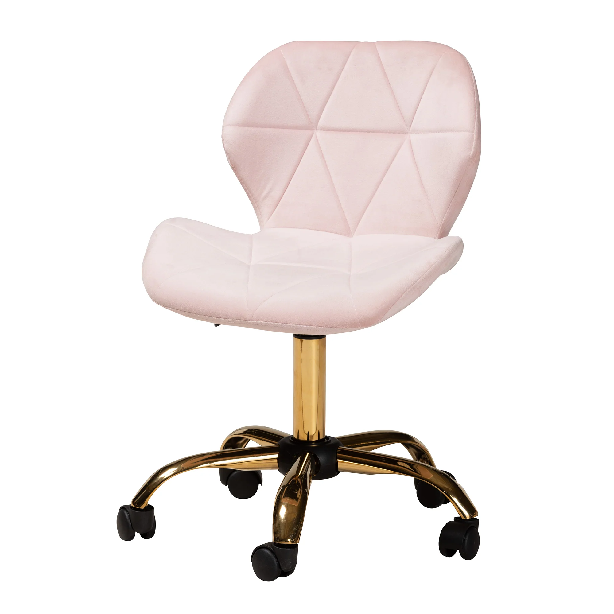 Baxton Studio Savara Contemporary Glam and Luxe Grey Velvet Fabric and Gold Metal Swivel Office Chair - Image 22
