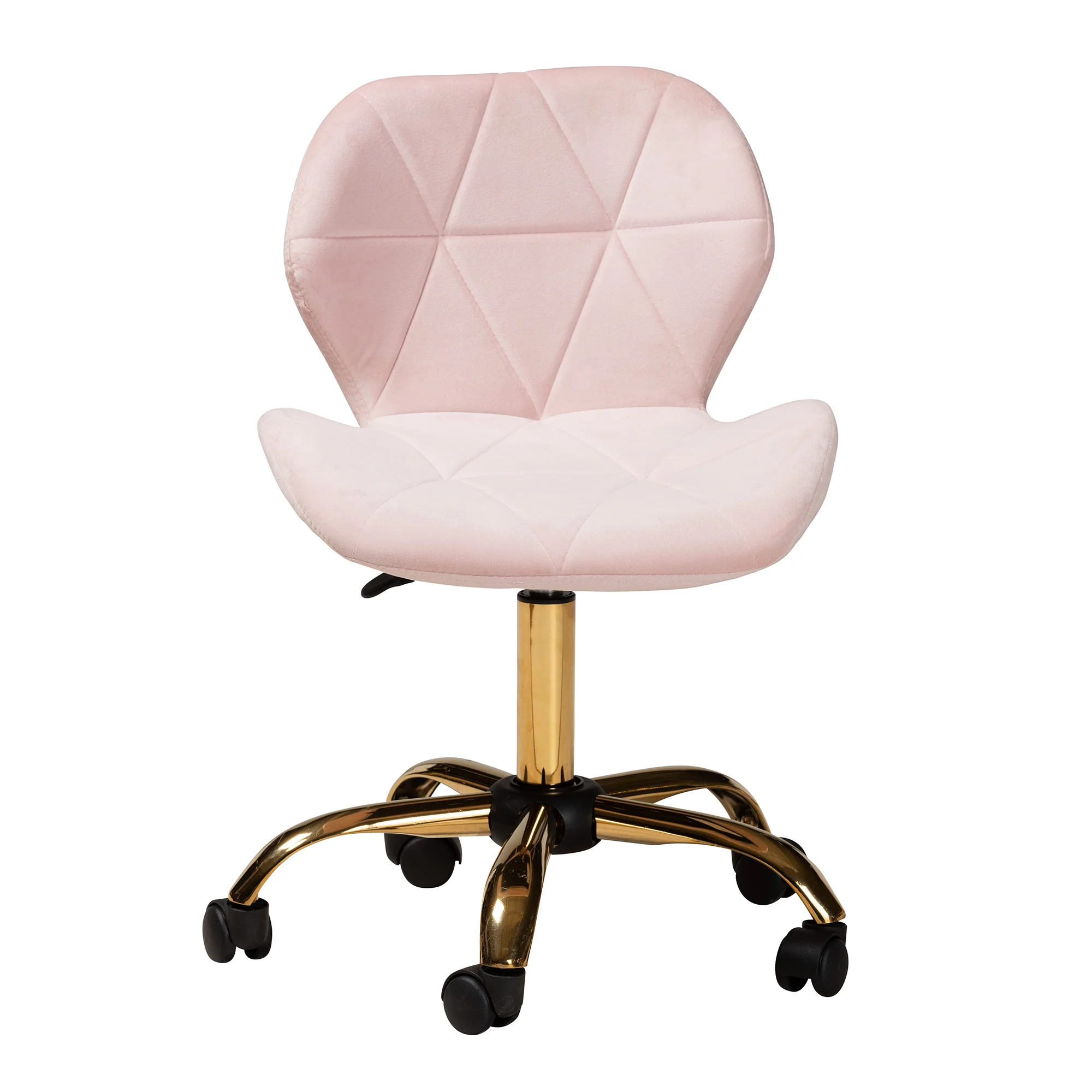 Baxton Studio Savara Contemporary Glam and Luxe Grey Velvet Fabric and Gold Metal Swivel Office Chair - Image 23