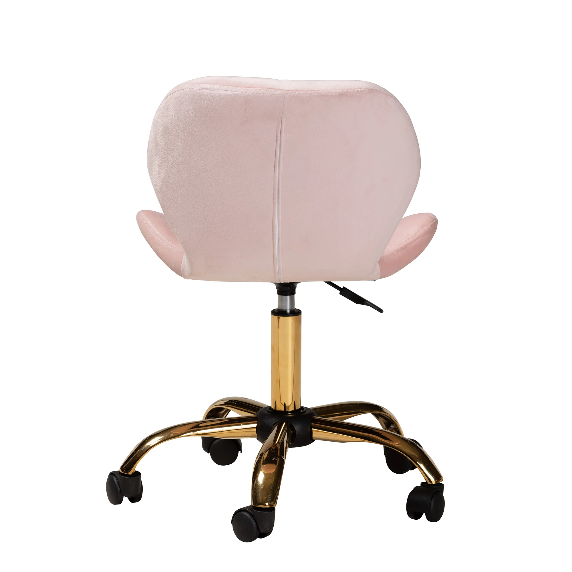 Baxton Studio Savara Contemporary Glam and Luxe Grey Velvet Fabric and Gold Metal Swivel Office Chair - Image 25