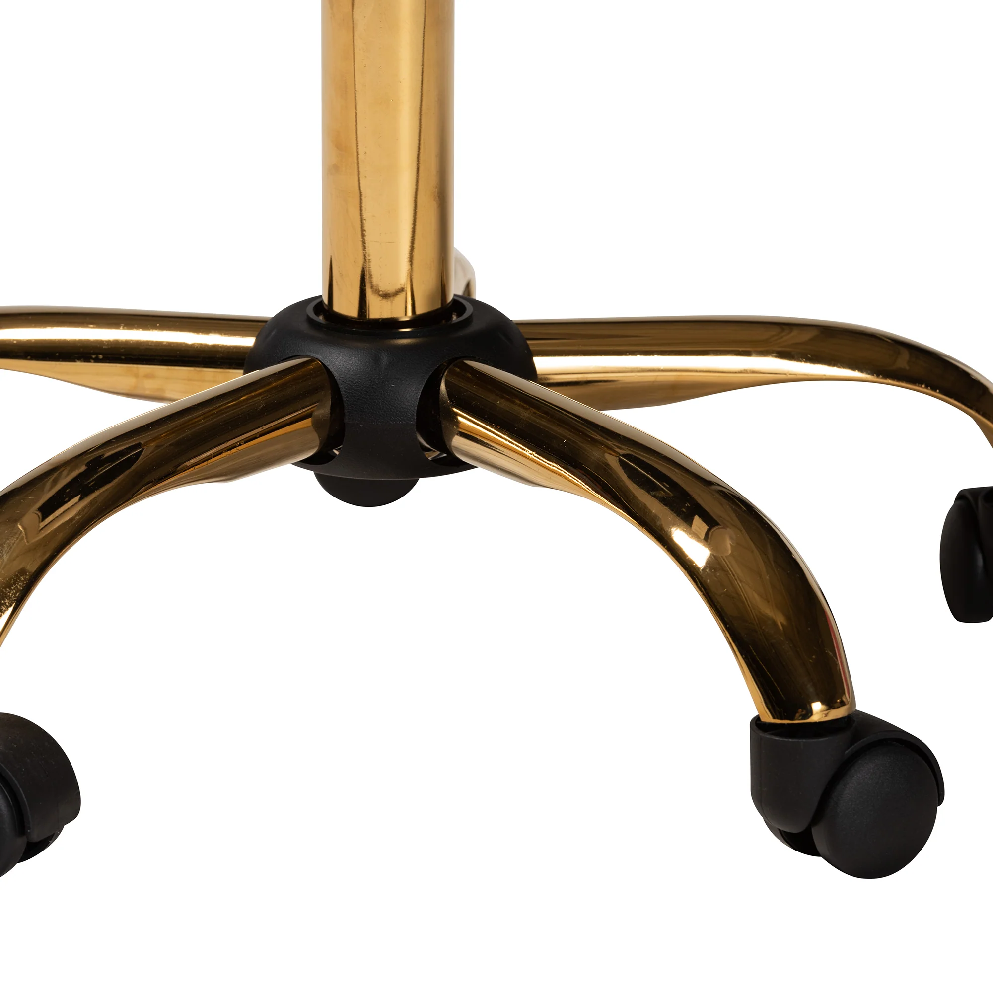 Baxton Studio Savara Contemporary Glam and Luxe Grey Velvet Fabric and Gold Metal Swivel Office Chair - Image 8