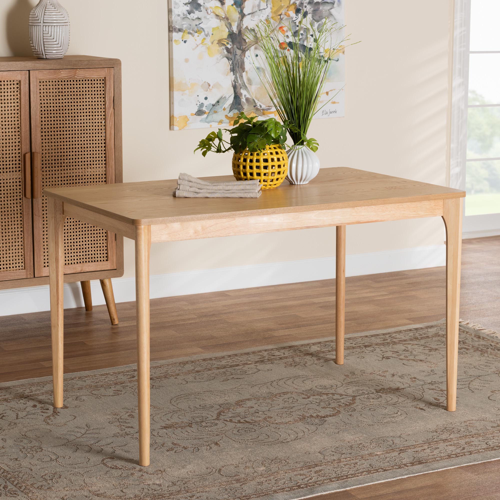 Baxton Studio Sherwin Mid-Century Modern Black Finished Wood Dining Table - Image 10