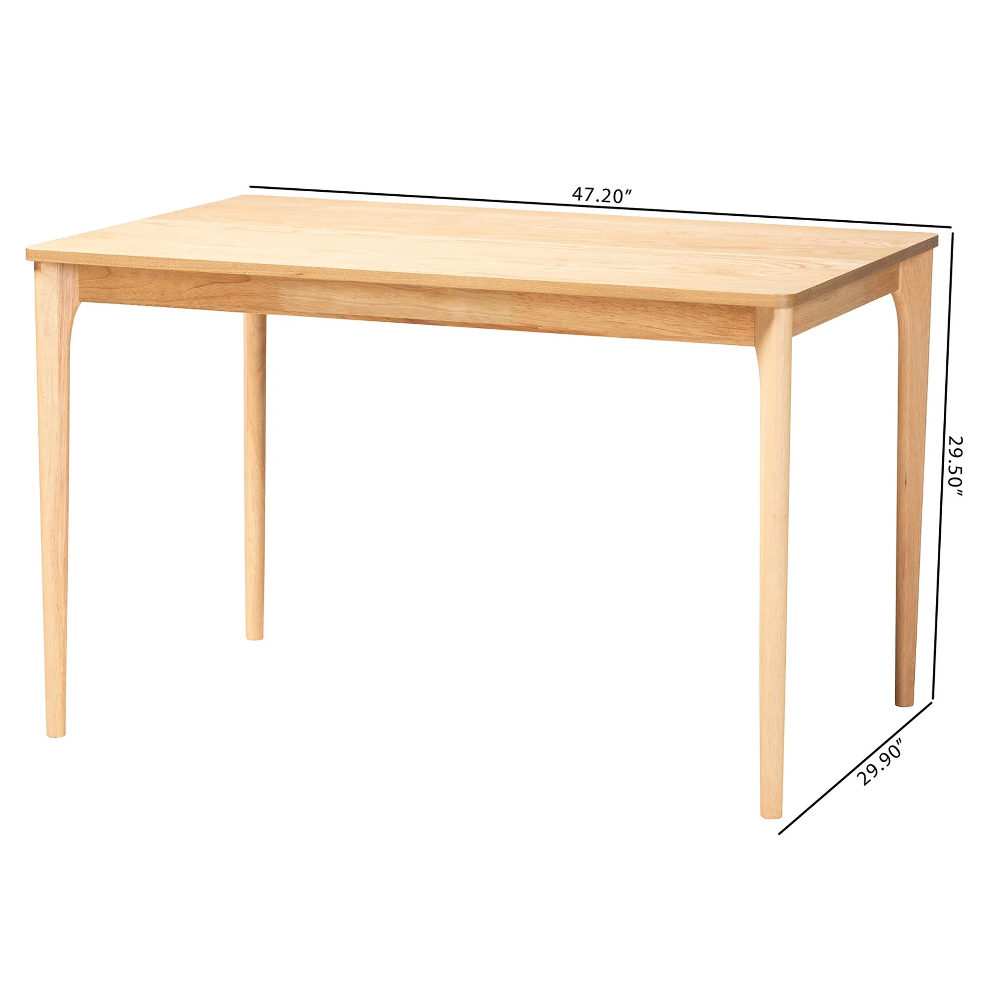 Baxton Studio Sherwin Mid-Century Modern Black Finished Wood Dining Table - Image 17