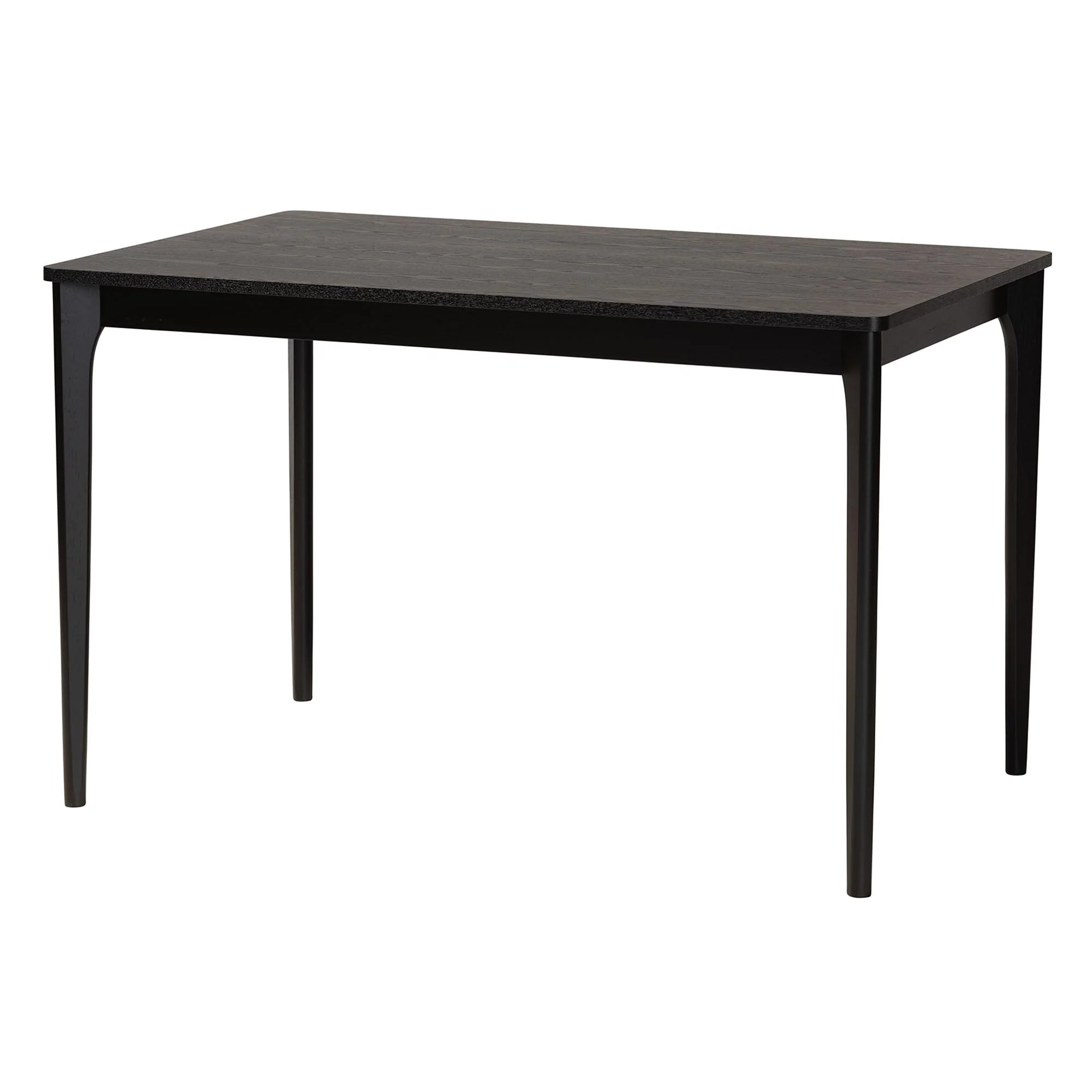 Baxton Studio Sherwin Mid-Century Modern Black Finished Wood Dining Table - Image 2
