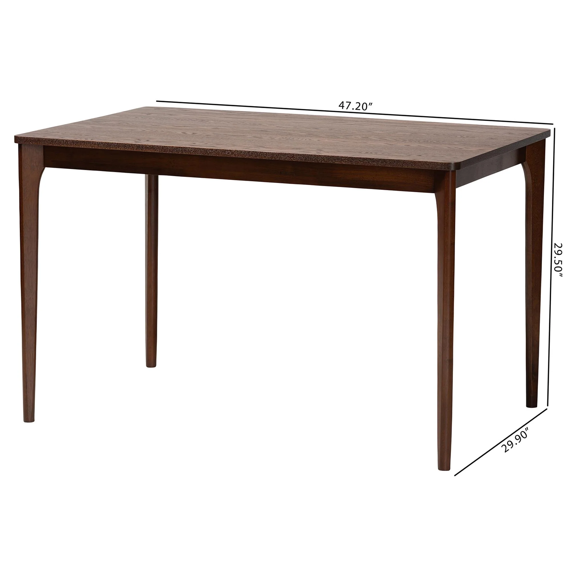 Baxton Studio Sherwin Mid-Century Modern Black Finished Wood Dining Table - Image 26