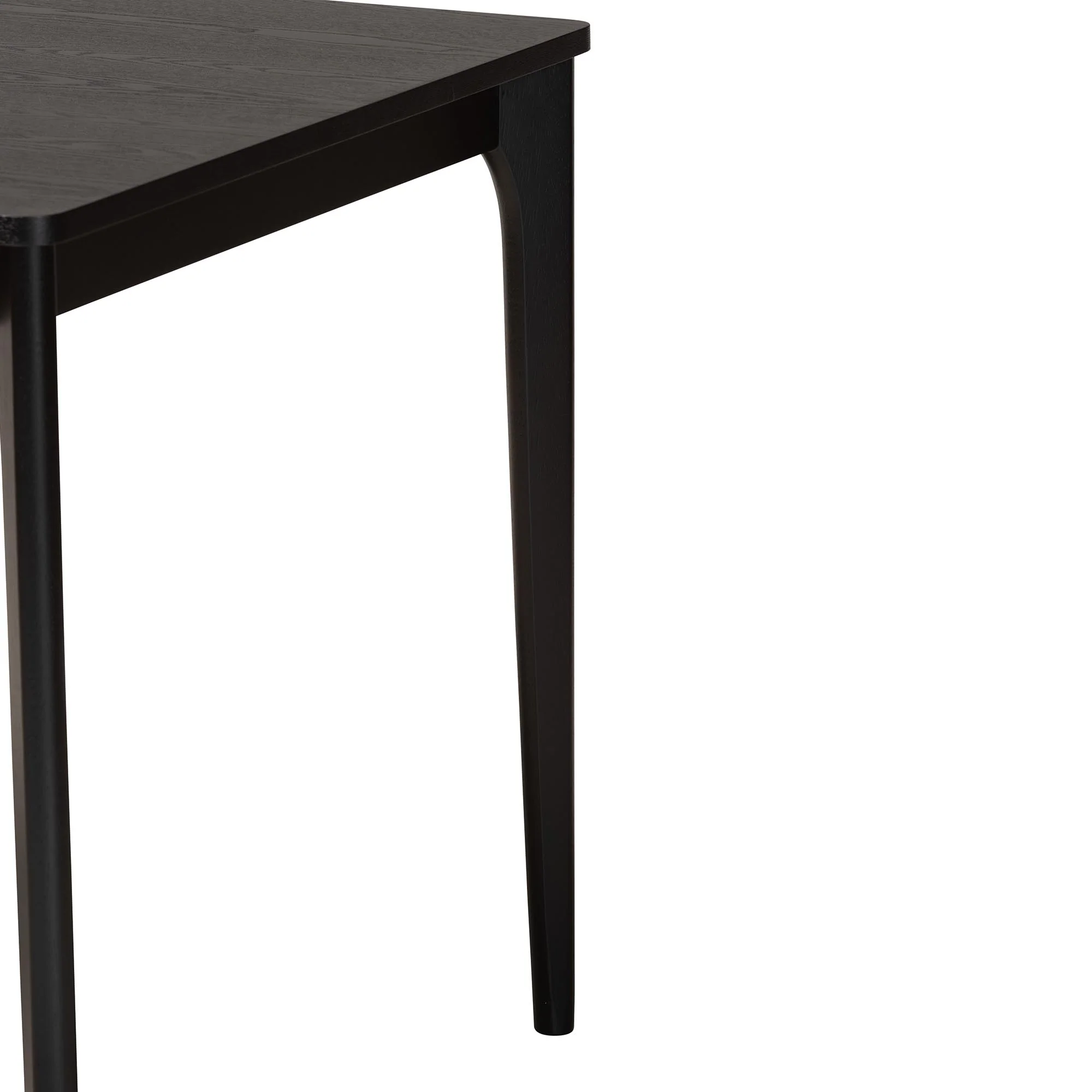 Baxton Studio Sherwin Mid-Century Modern Black Finished Wood Dining Table - Image 5