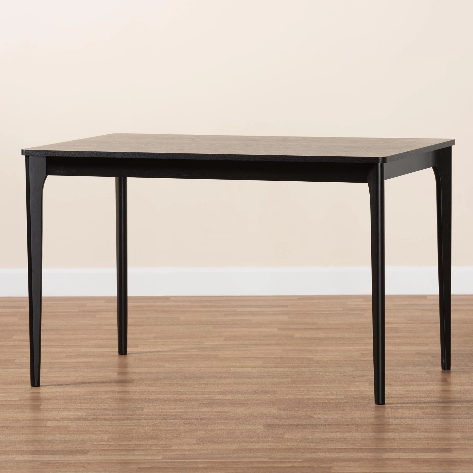 Baxton Studio Sherwin Mid-Century Modern Black Finished Wood Dining Table - Image 9