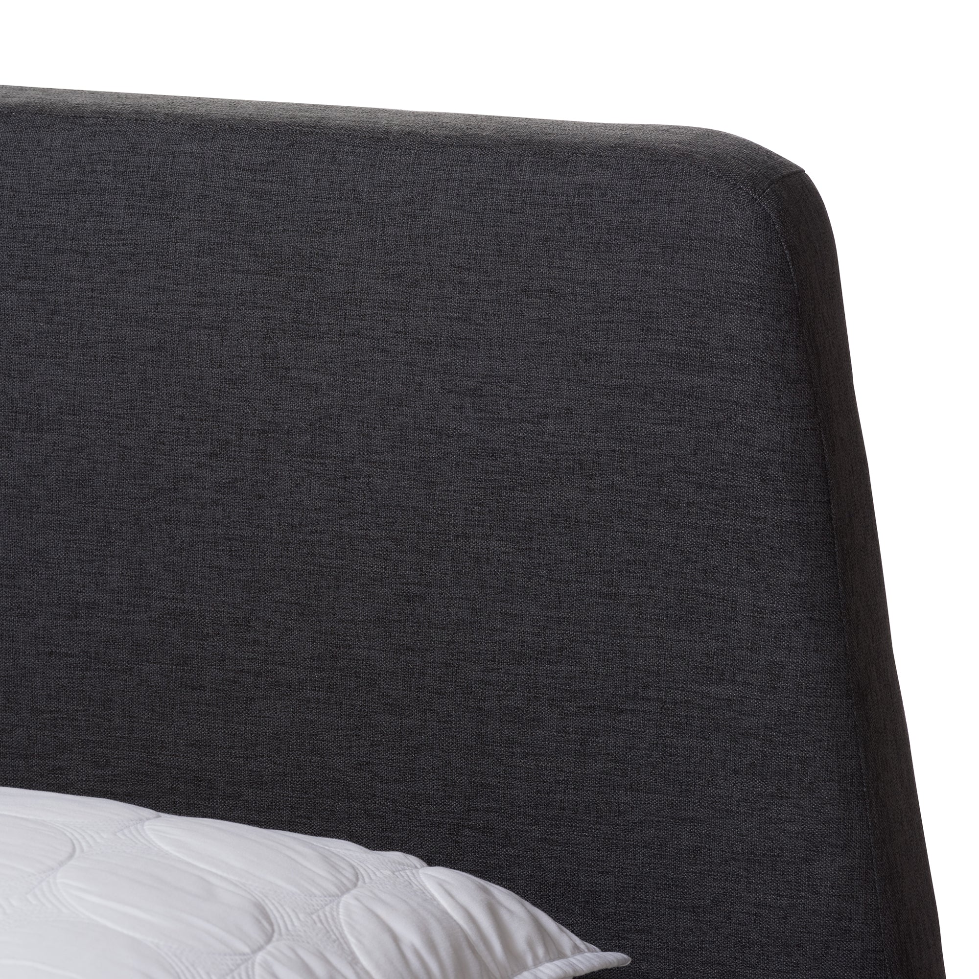 Baxton Studio Sinclaire Mid-Century Modern Transitional Dark Grey Fabric Upholstered Queen Size 2-Piece Bedroom Set - Image 10