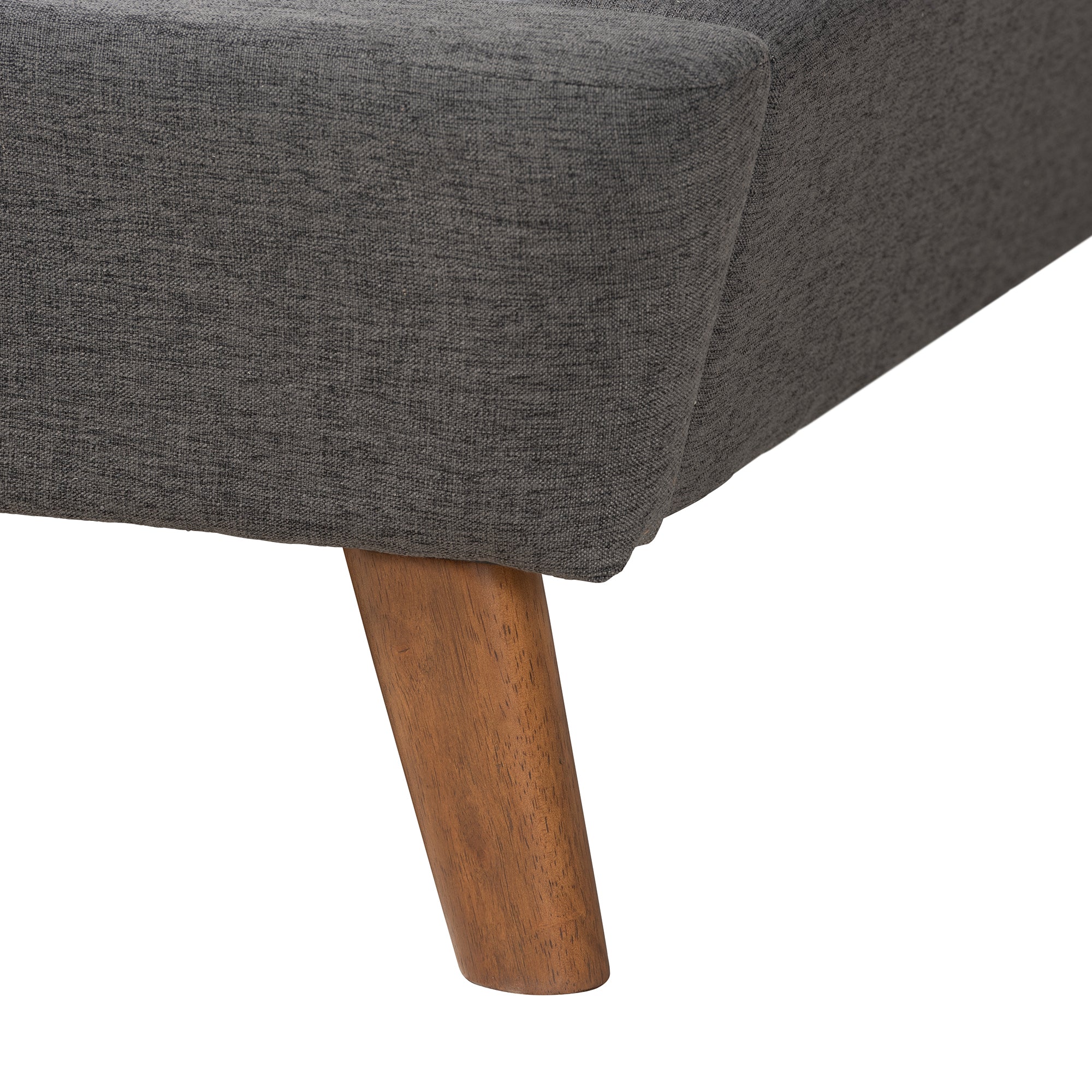 Baxton Studio Sinclaire Mid-Century Modern Transitional Dark Grey Fabric Upholstered Queen Size 2-Piece Bedroom Set - Image 11