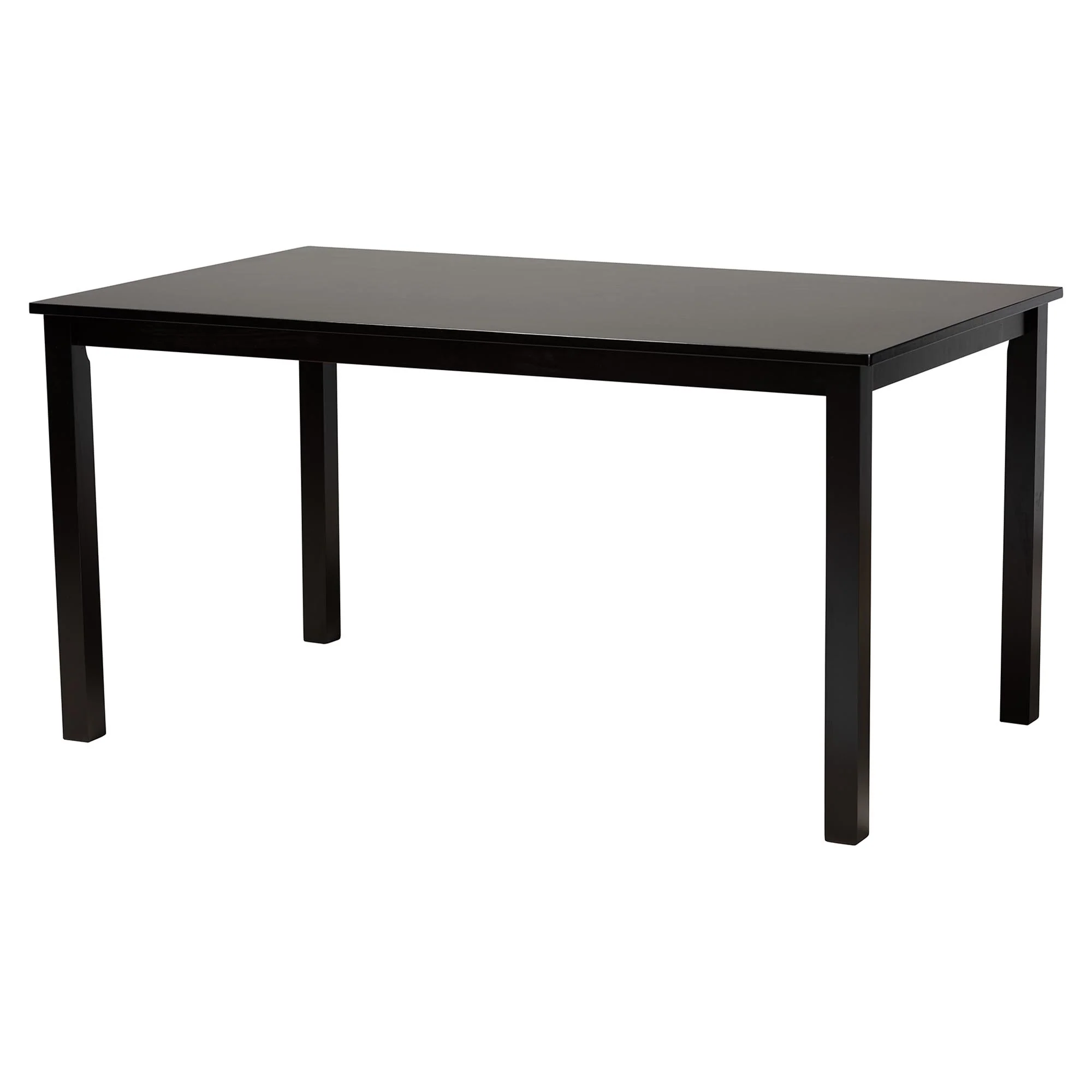 Baxton Studio Sylvia Modern Grey Fabric and Dark Brown Finished Wood 7-Piece Dining Set - Image 6