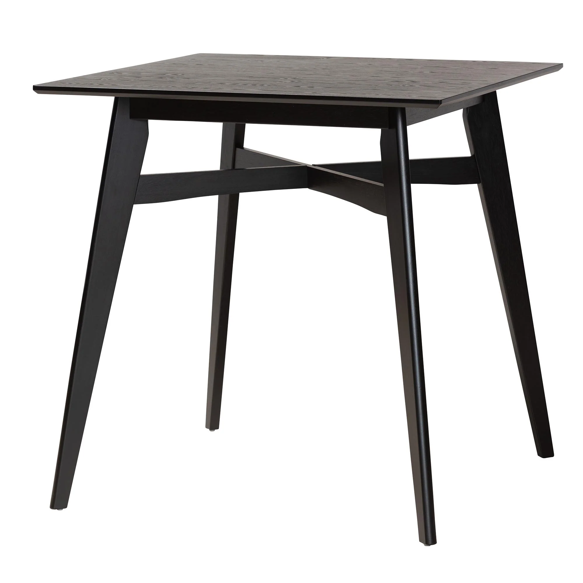 Baxton Studio Tarana Mid-Century Modern Cream Fabric and Black Finished Wood 5-Piece Pub Set - Image 4