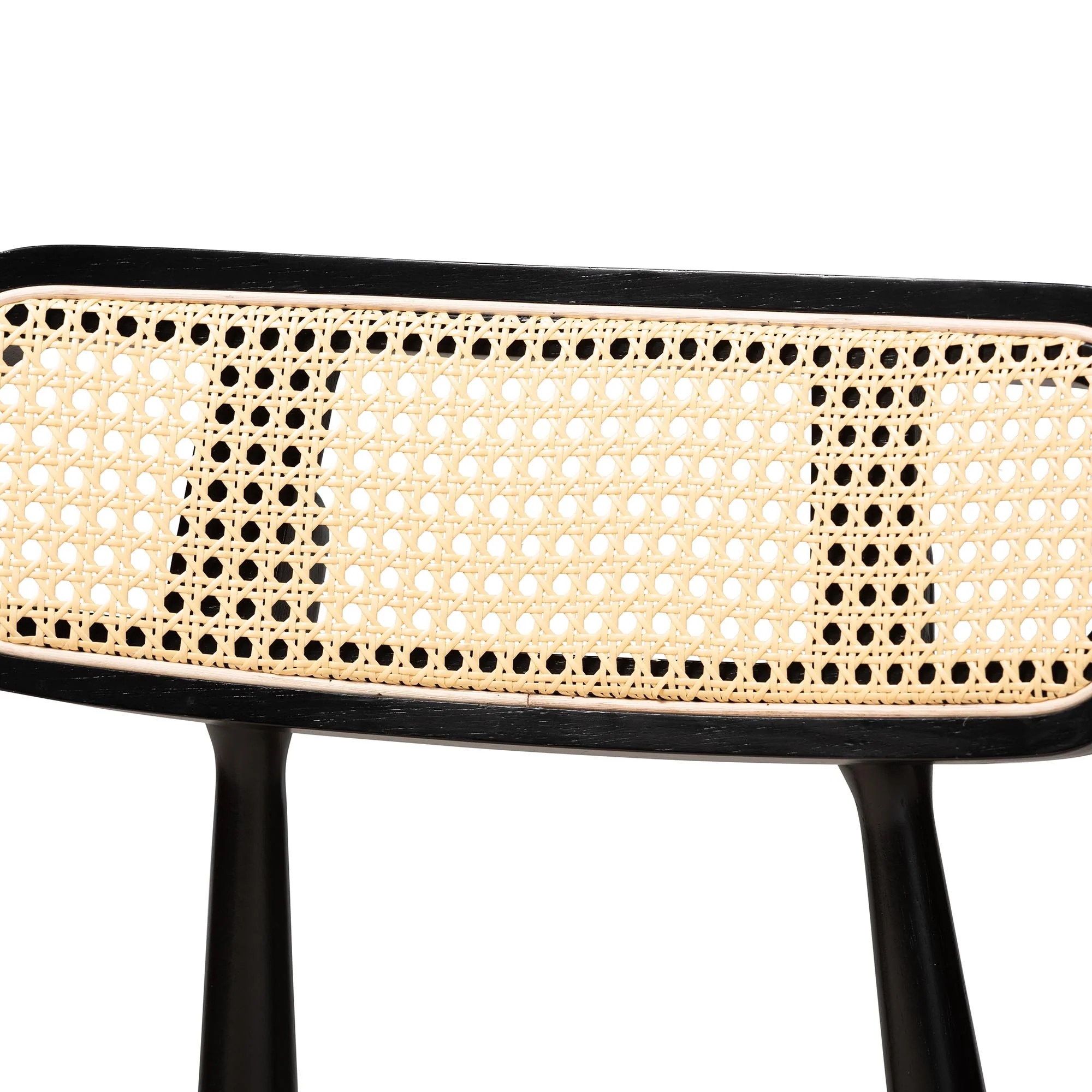 Baxton Studio Tarana Mid-Century Modern Cream Fabric and Black Finished Wood 5-Piece Pub Set - Image 6