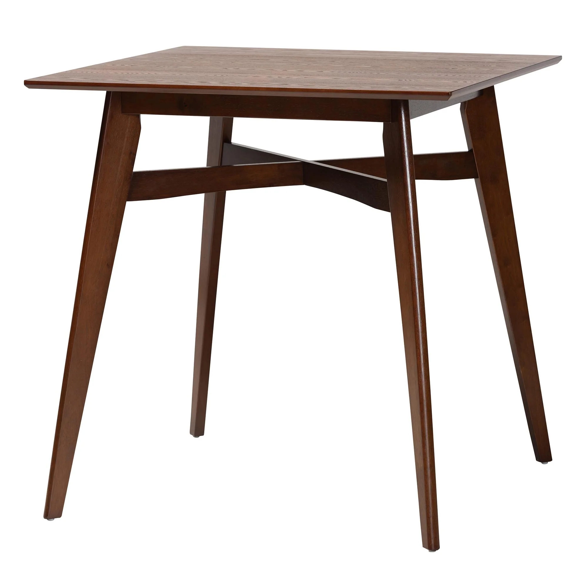 Baxton Studio Tarana Mid-Century Modern Grey Fabric and Walnut Brown Finished Wood 5-Piece Pub Set - Image 4