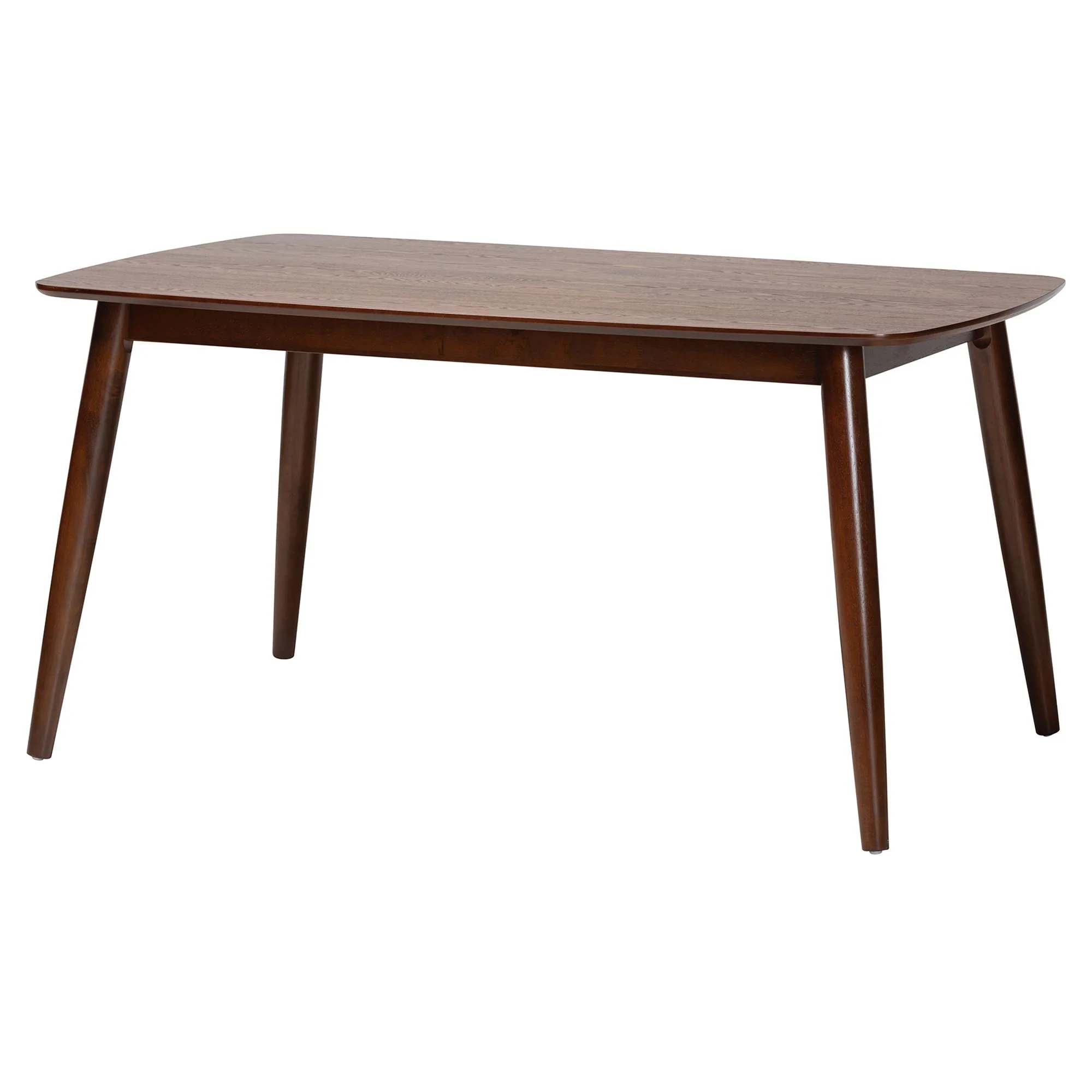 Baxton Studio Tarana Mid-Century Modern Grey Fabric and Walnut Brown Finished Wood 7-Piece Dining Set - Image 6