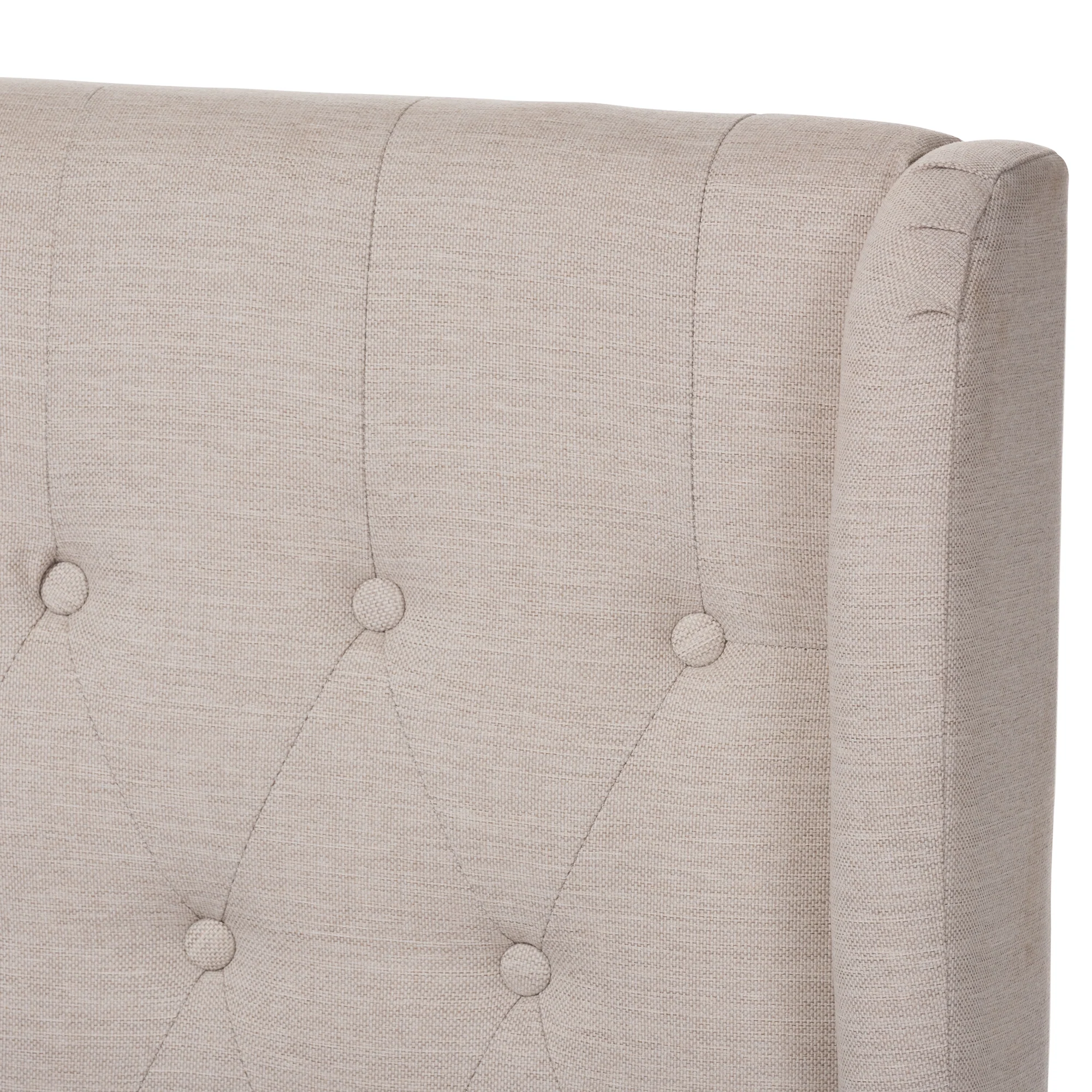 Baxton Studio Taylor Modern and Contemporary Light Beige Fabric Queen Size Gas-Lift Platform Bed - Image 7