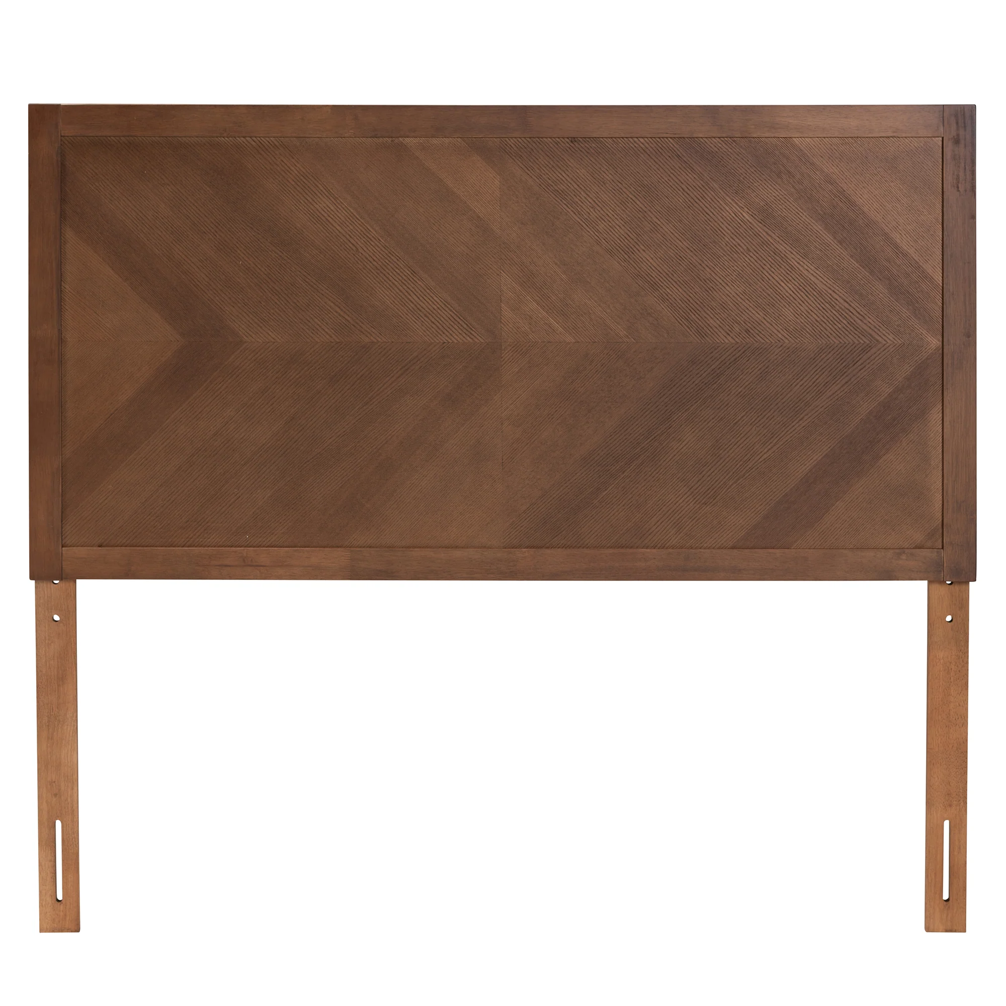 Baxton Studio Terrian Classic and Traditional Ash Walnut Finished Wood Queen Size Headboard - Image 4