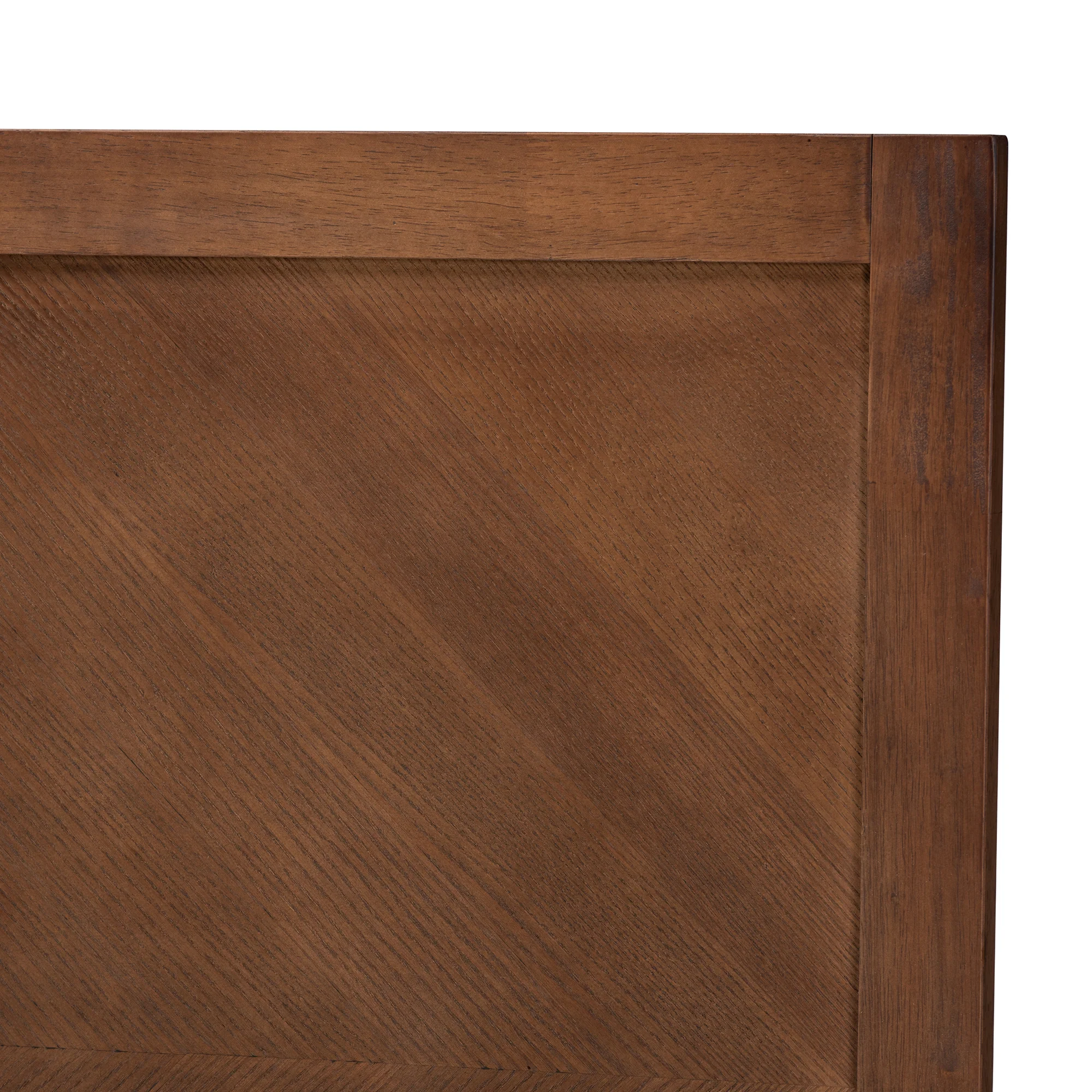 Baxton Studio Terrian Classic and Traditional Ash Walnut Finished Wood Queen Size Headboard - Image 5