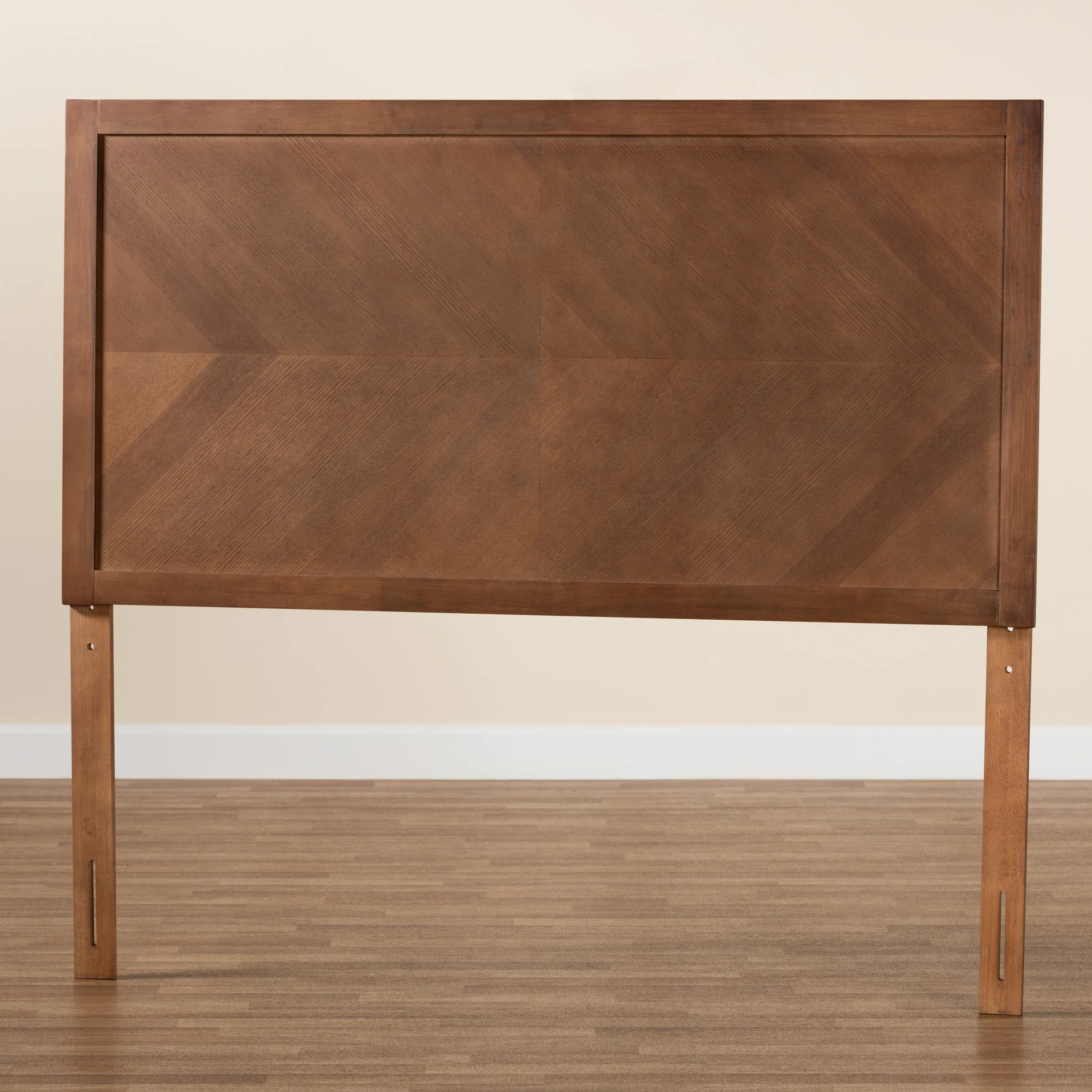 Baxton Studio Terrian Classic and Traditional Ash Walnut Finished Wood Queen Size Headboard - Image 7