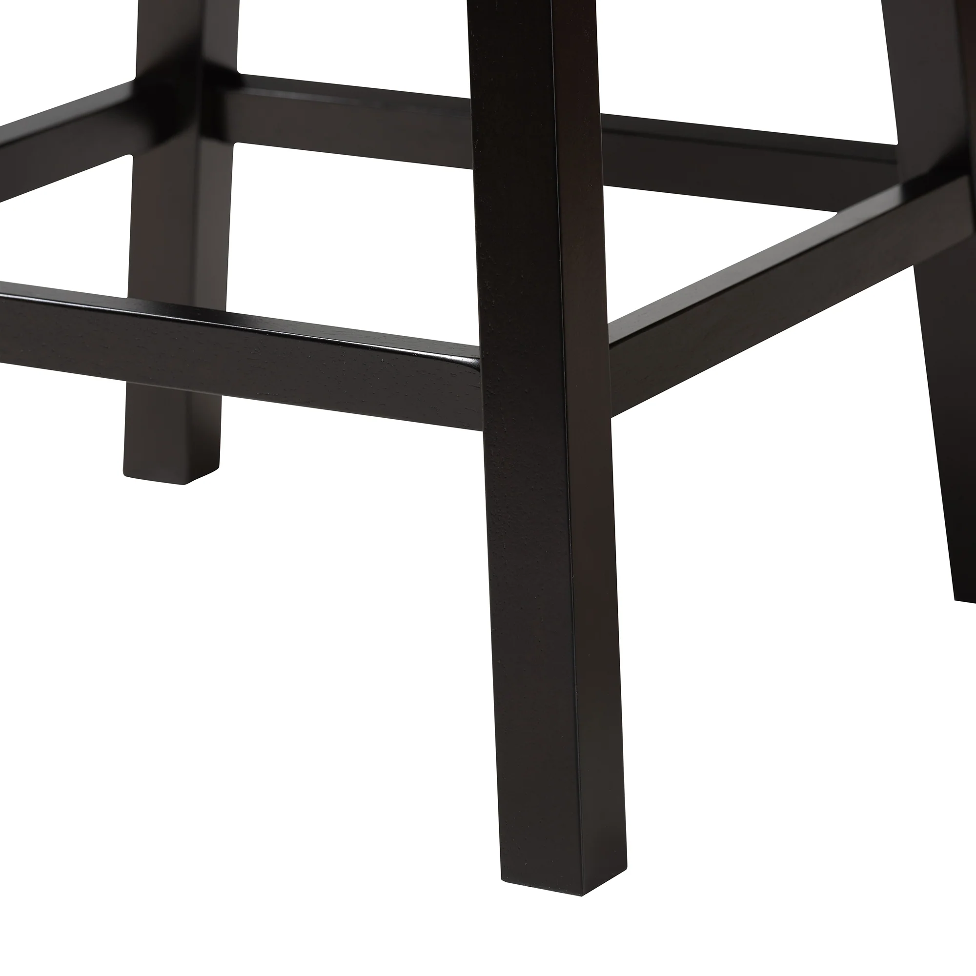 Baxton Studio Theron Mid-Century Transitional Dark Brown Faux Leather and Espresso Brown Finished Wood 2-Piece Swivel Counter Stool Set - Image 6