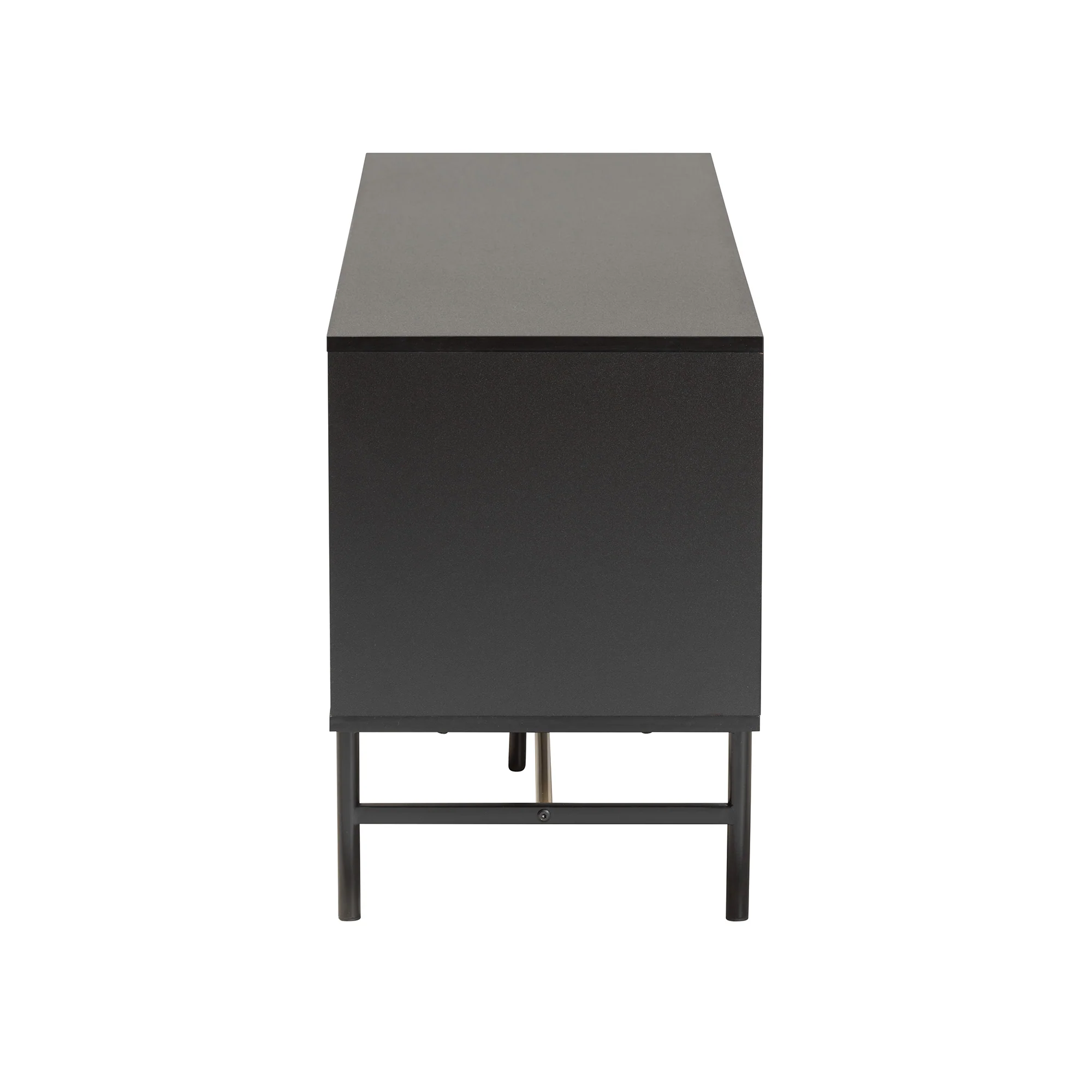 Baxton Studio Truett Modern Dark Brown Finished Wood and Two-Tone Black and Gold Metal TV Stand - Image 5