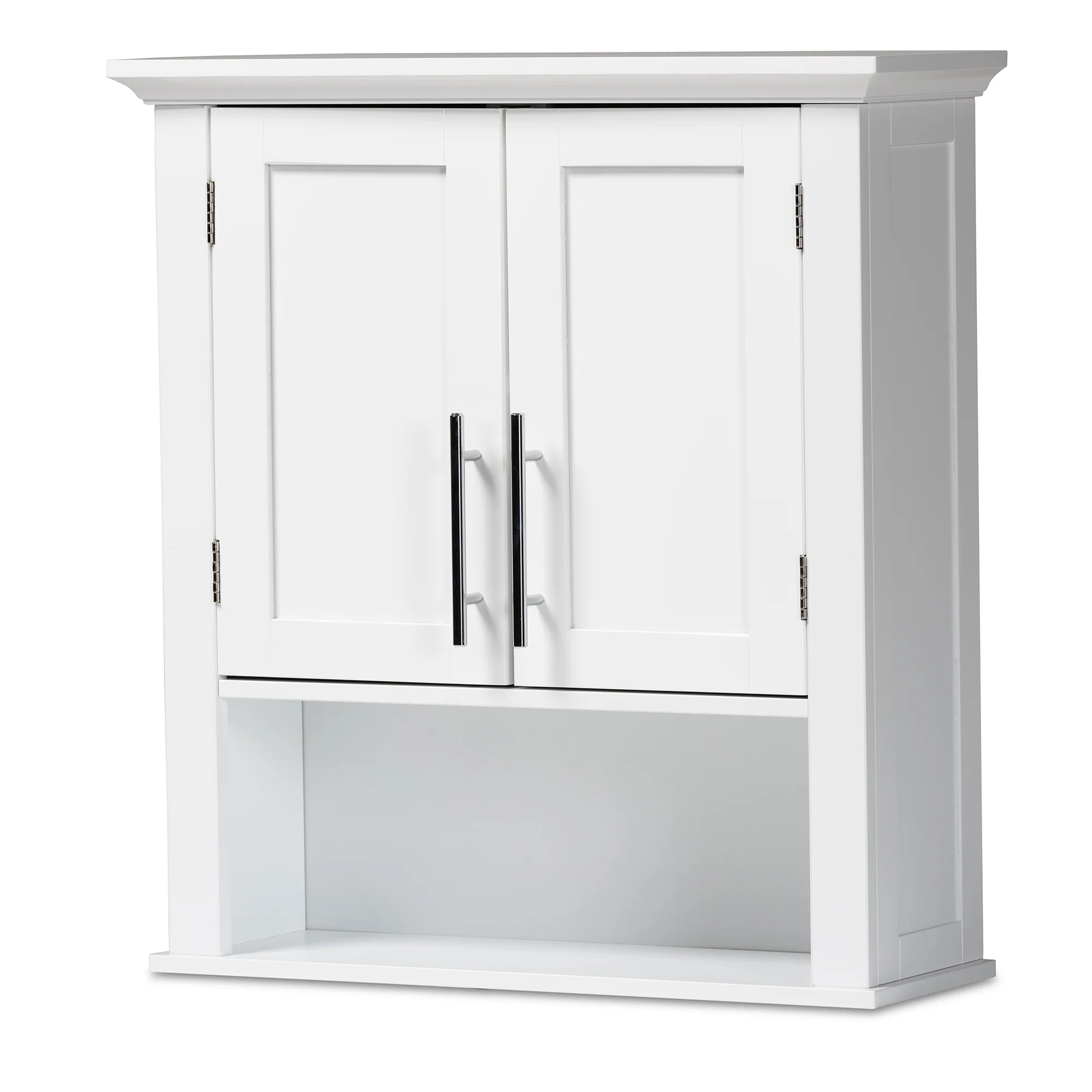 Baxton Studio Turner Modern and Contemporary White Finished Wood 2-Door Bathroom Wall Storage Cabinet - Image 2