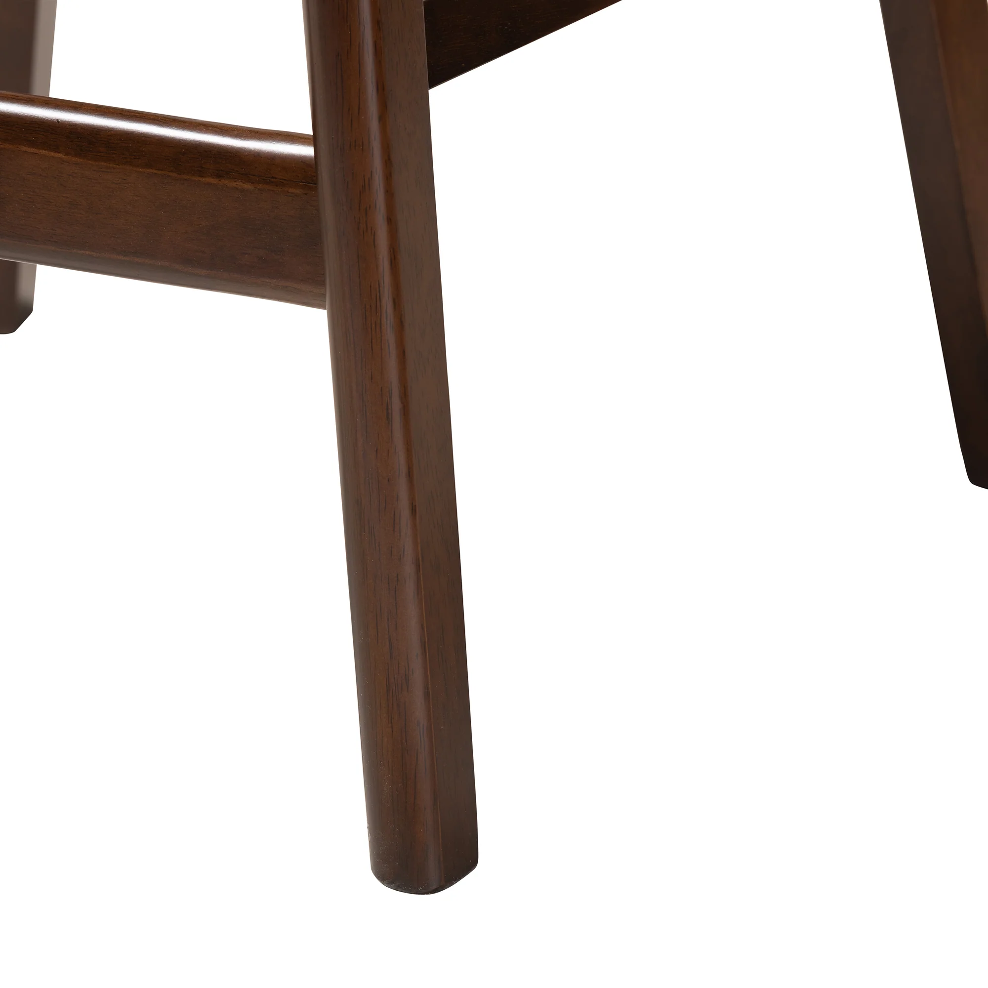 Baxton Studio Ulyana Mid-Century Modern Grey Fabric and Natural Brown Finished Wood 2-Piece Counter Stool Set - Image 15
