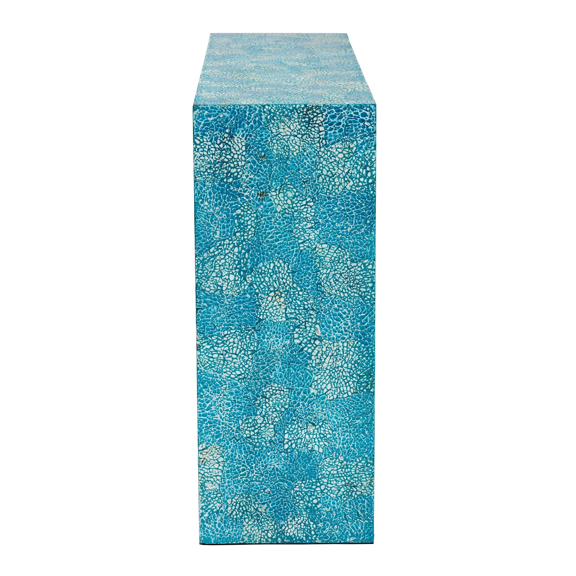 Baxton Studio Veruca Modern Bohemian Blue Mother of Pearl Console Table - Image 4