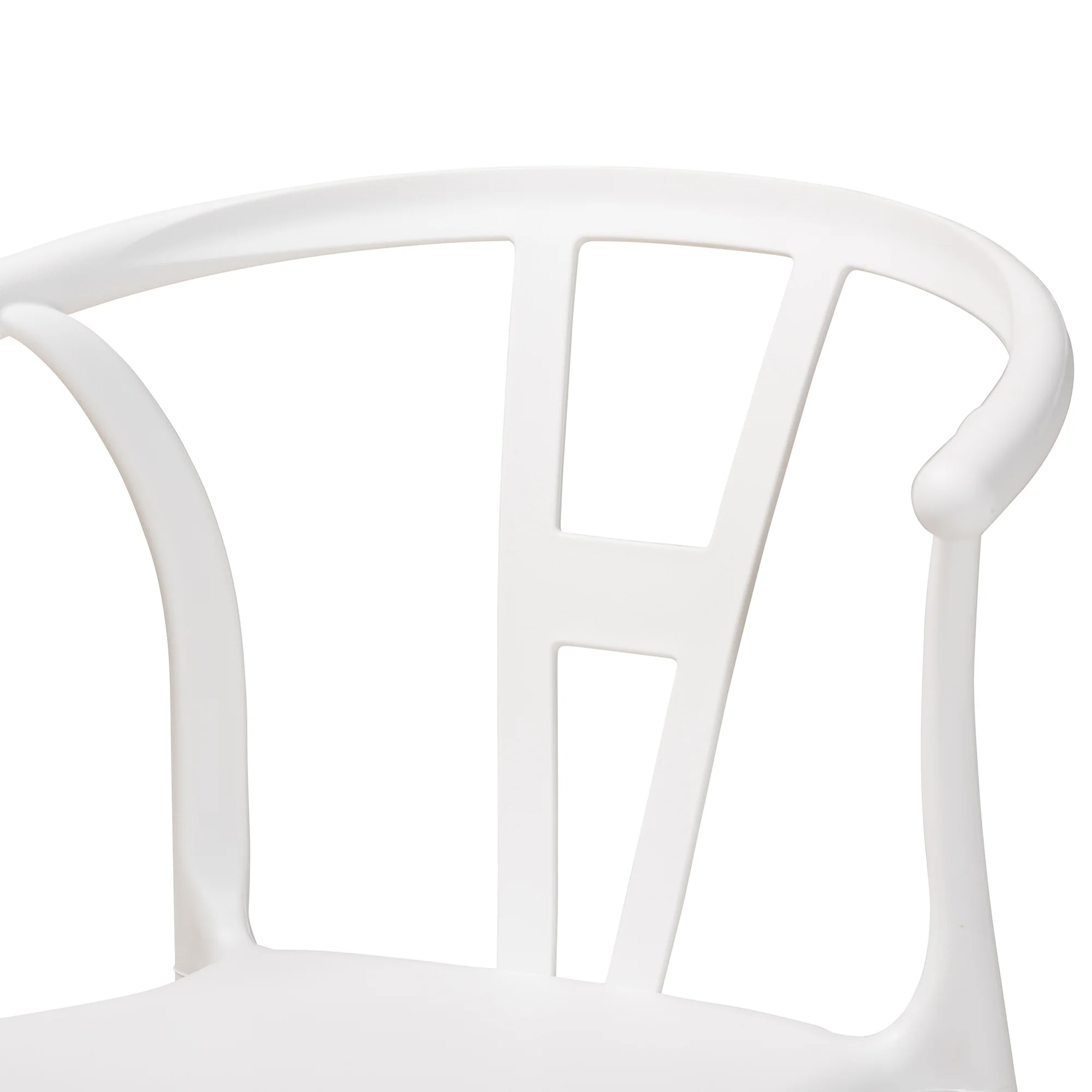 Baxton Studio Warner Modern and Contemporary White Plastic 4-Piece Dining Chair Set - Image 4
