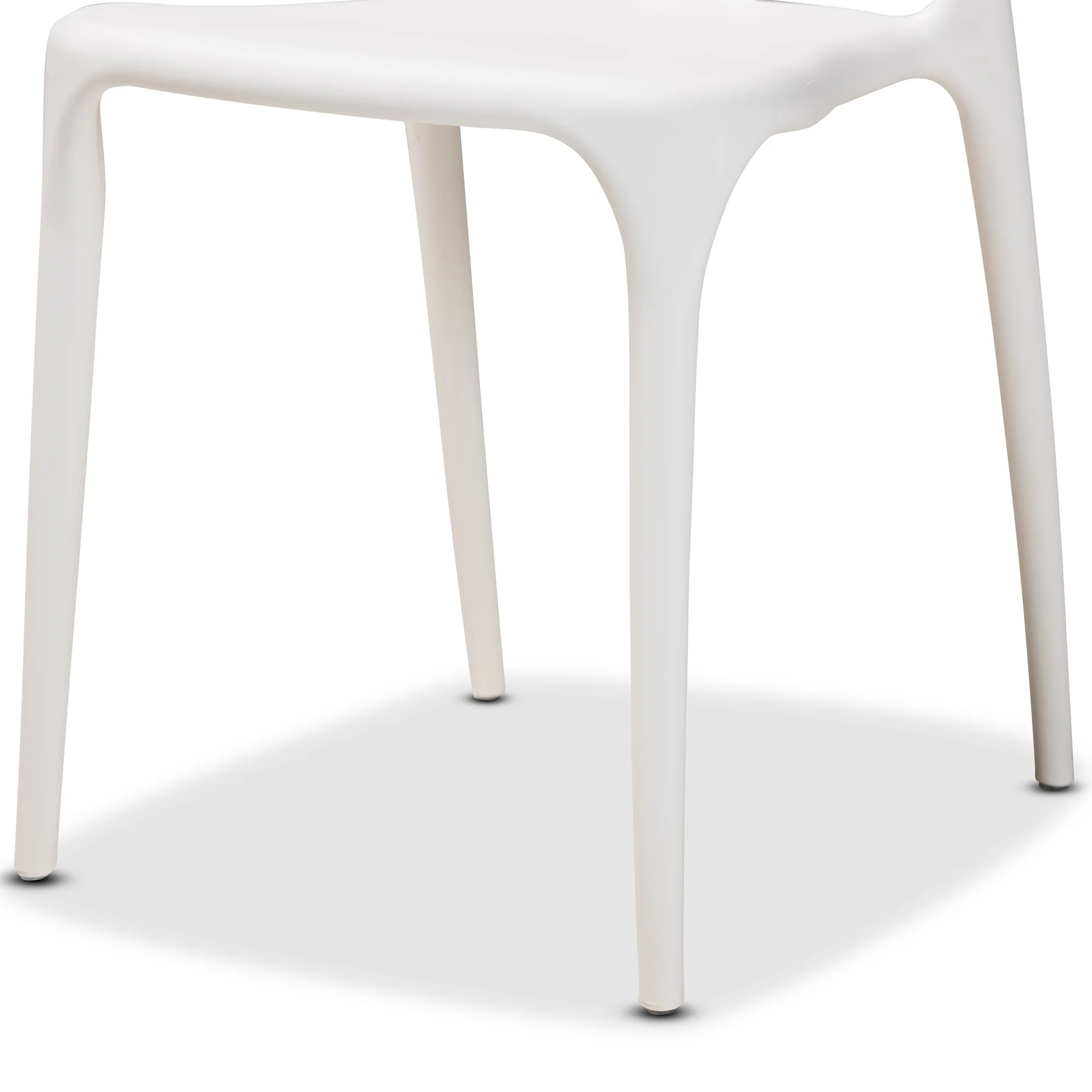 Baxton Studio Warner Modern and Contemporary White Plastic 4-Piece Dining Chair Set - Image 5