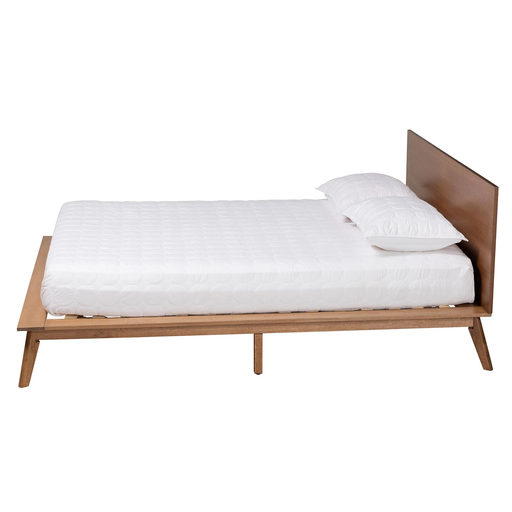 Baxton Studio Wheatley Mid-Century Modern Walnut Brown Finished Wood King Size Platform Bed - Image 3