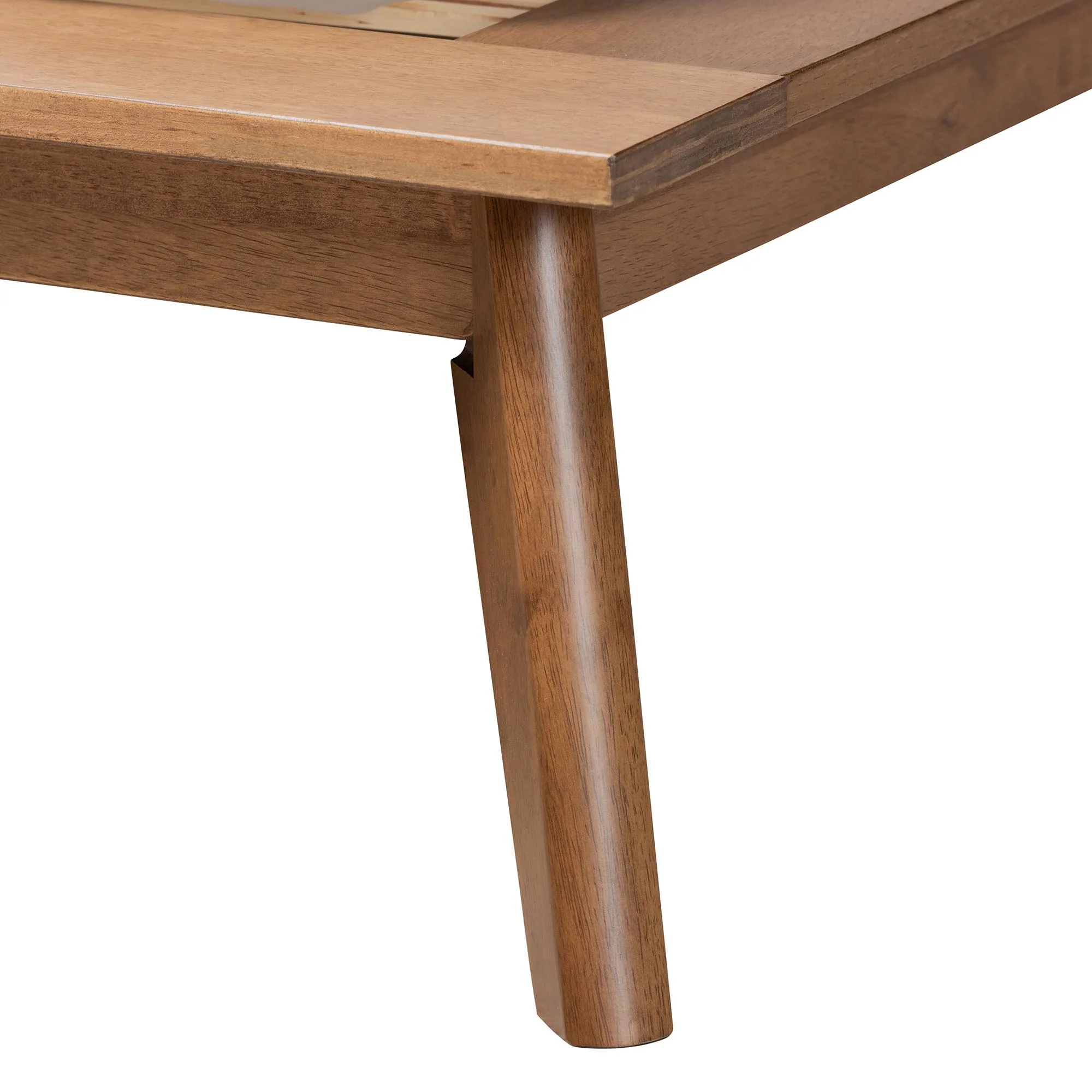 Baxton Studio Wheatley Mid-Century Modern Walnut Brown Finished Wood King Size Platform Bed - Image 6