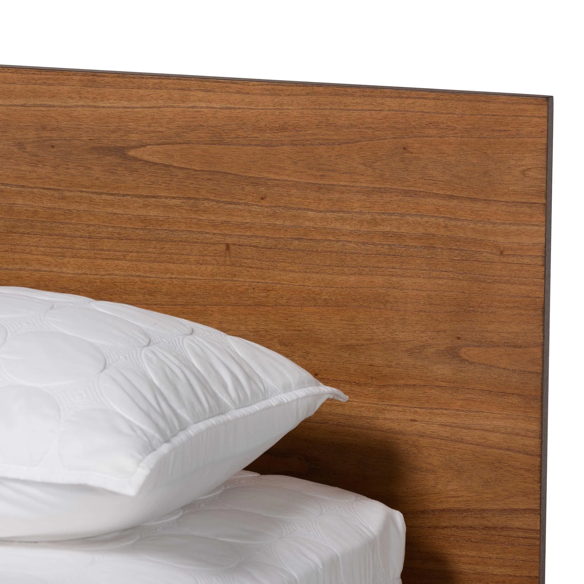 Baxton Studio Wheatley Mid-Century Modern Walnut Brown Finished Wood Queen Size Platform Bed - Image 5