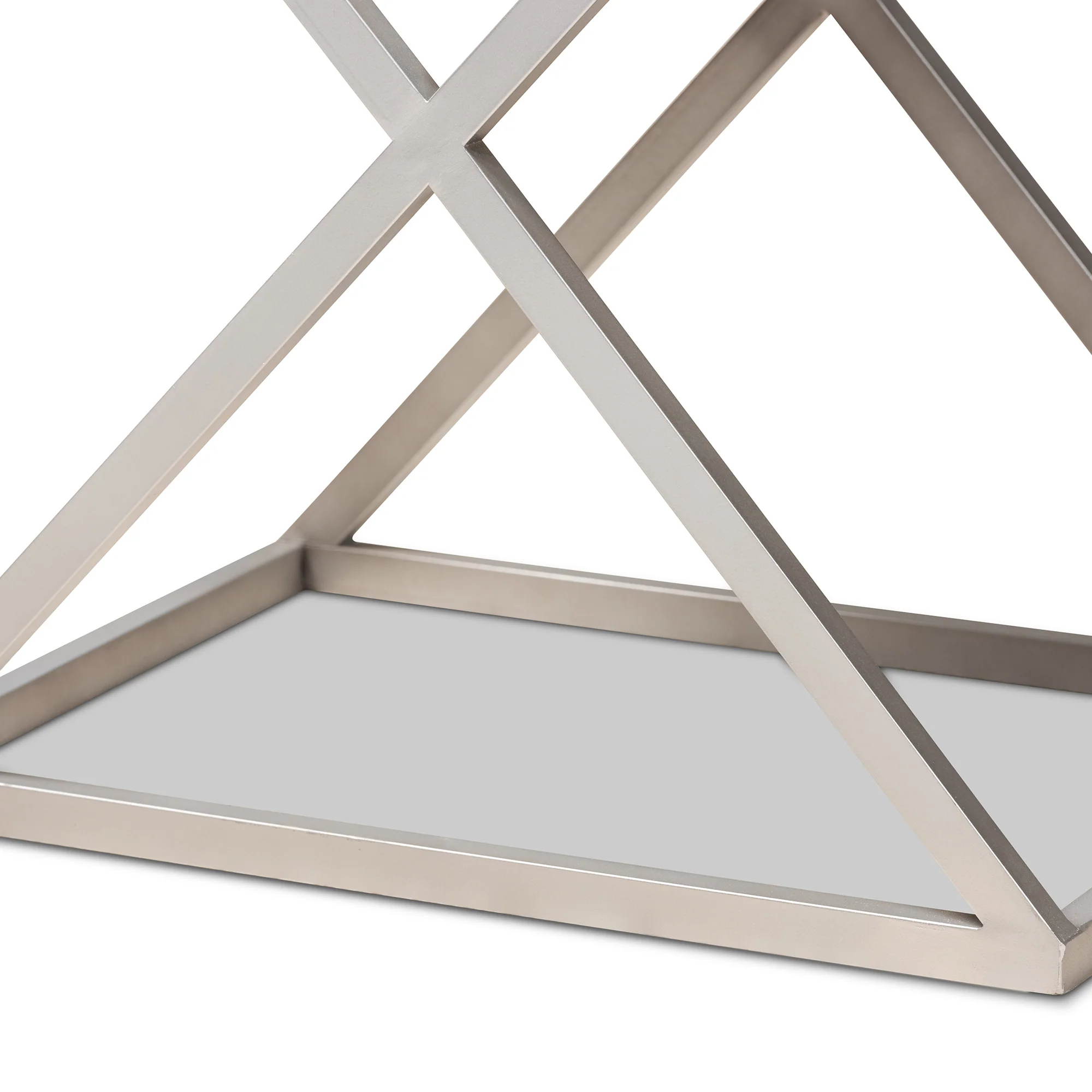 Baxton Studio William Modern French Industrial Silver Metal 1-Drawer End Table - Image 10