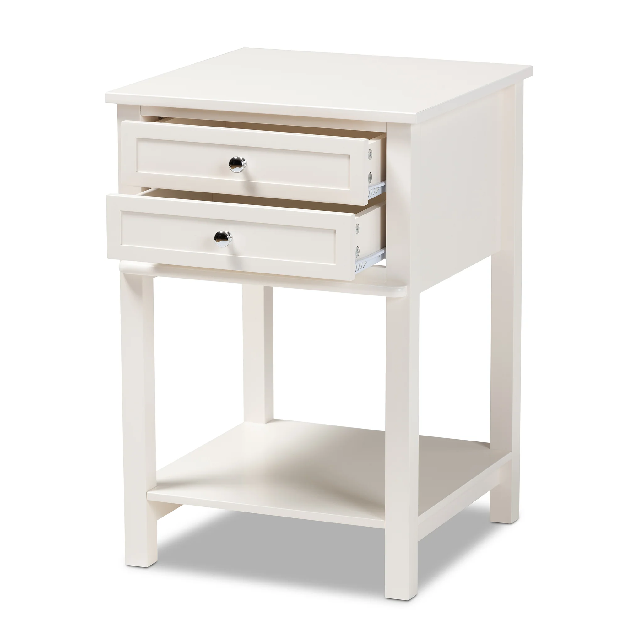 Baxton Studio Willow Modern Transitional Light Grey Finished 2-Drawer Wood End Table - Image 14