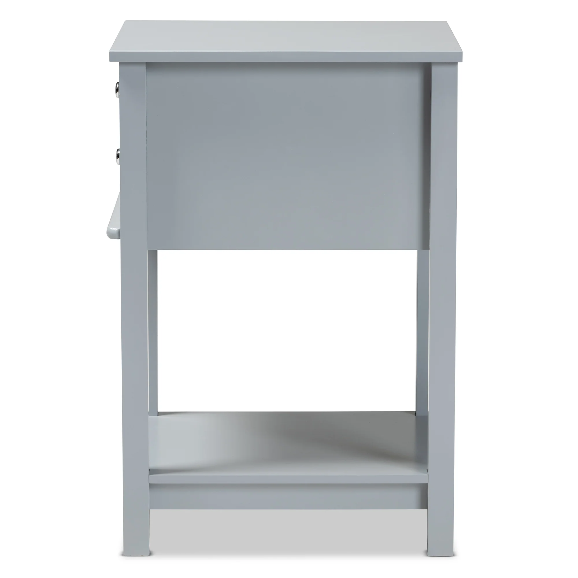 Baxton Studio Willow Modern Transitional Light Grey Finished 2-Drawer Wood End Table - Image 7