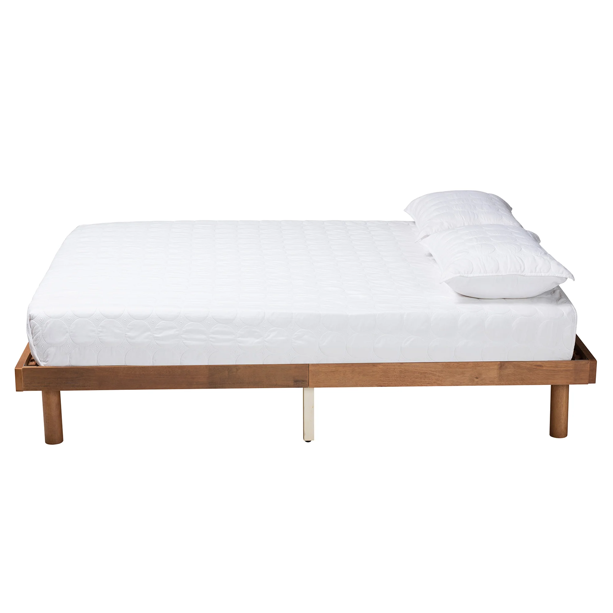 Baxton Studio Winston Mid-Century Modern Walnut Brown Finished Wood Full Size Platform Bed frame - Image 3