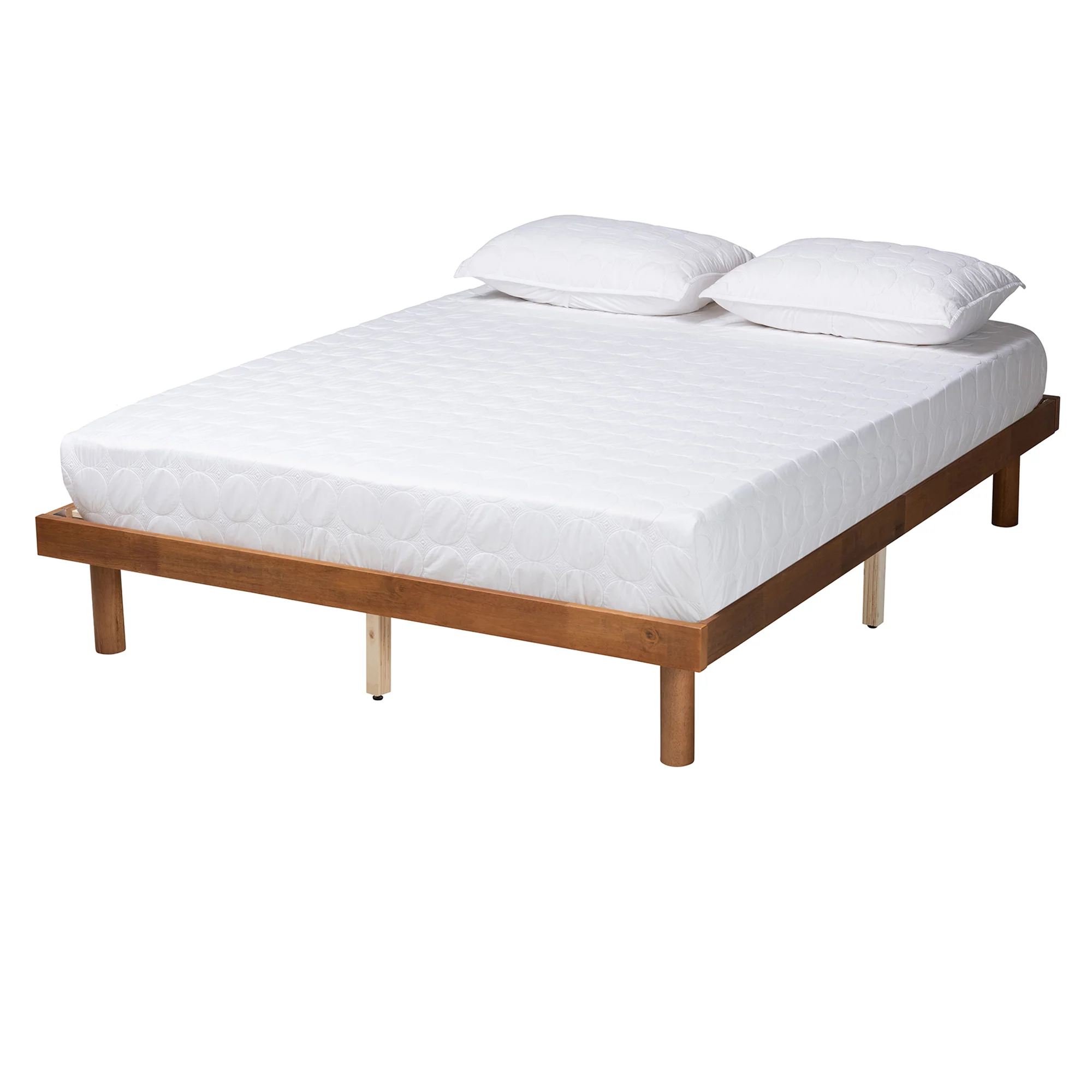 Baxton Studio Winston Mid-Century Modern Walnut Brown Finished Wood King Size Platform Bed frame - Image 2