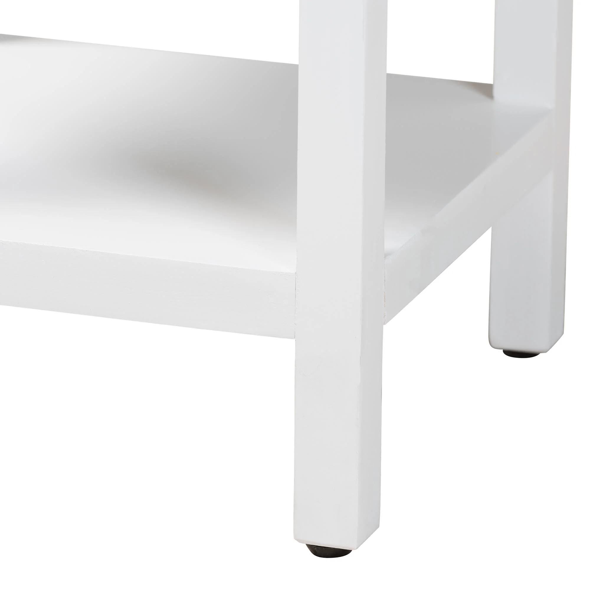 Baxton Studio Yelena Classic and Traditional White Finished Wood 1-Drawer End Table - Image 7