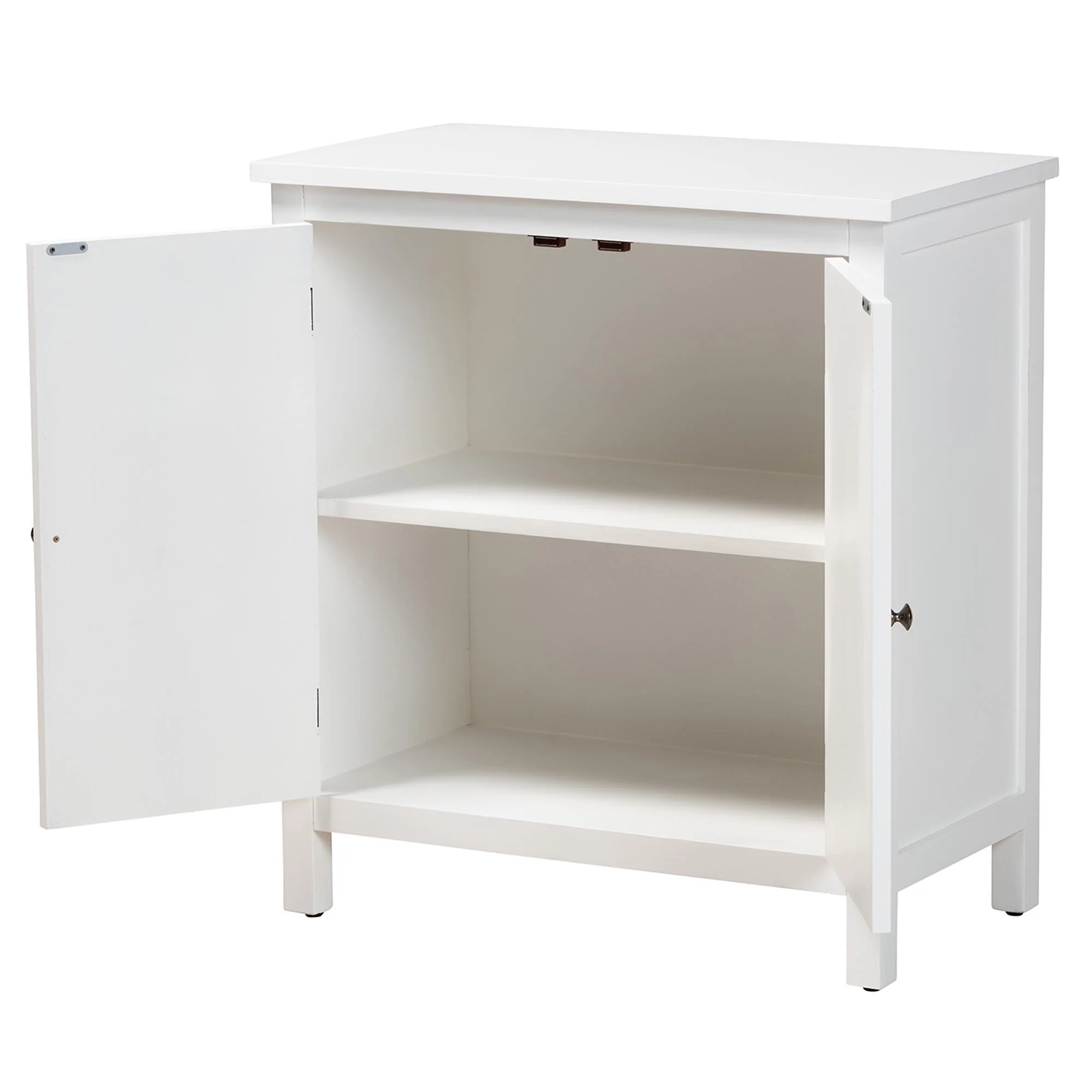 Baxton Studio Yelena Classic and Traditional White Finished Wood 2-Door Storage Cabinet - Image 5