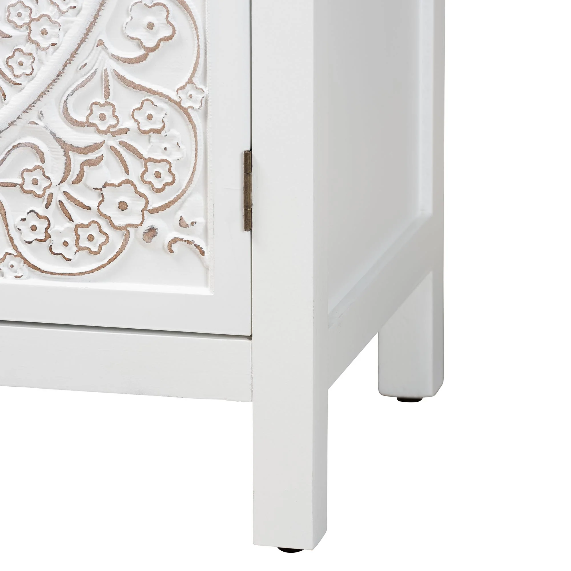 Baxton Studio Yelena Classic and Traditional White Finished Wood 2-Door Storage Cabinet - Image 9